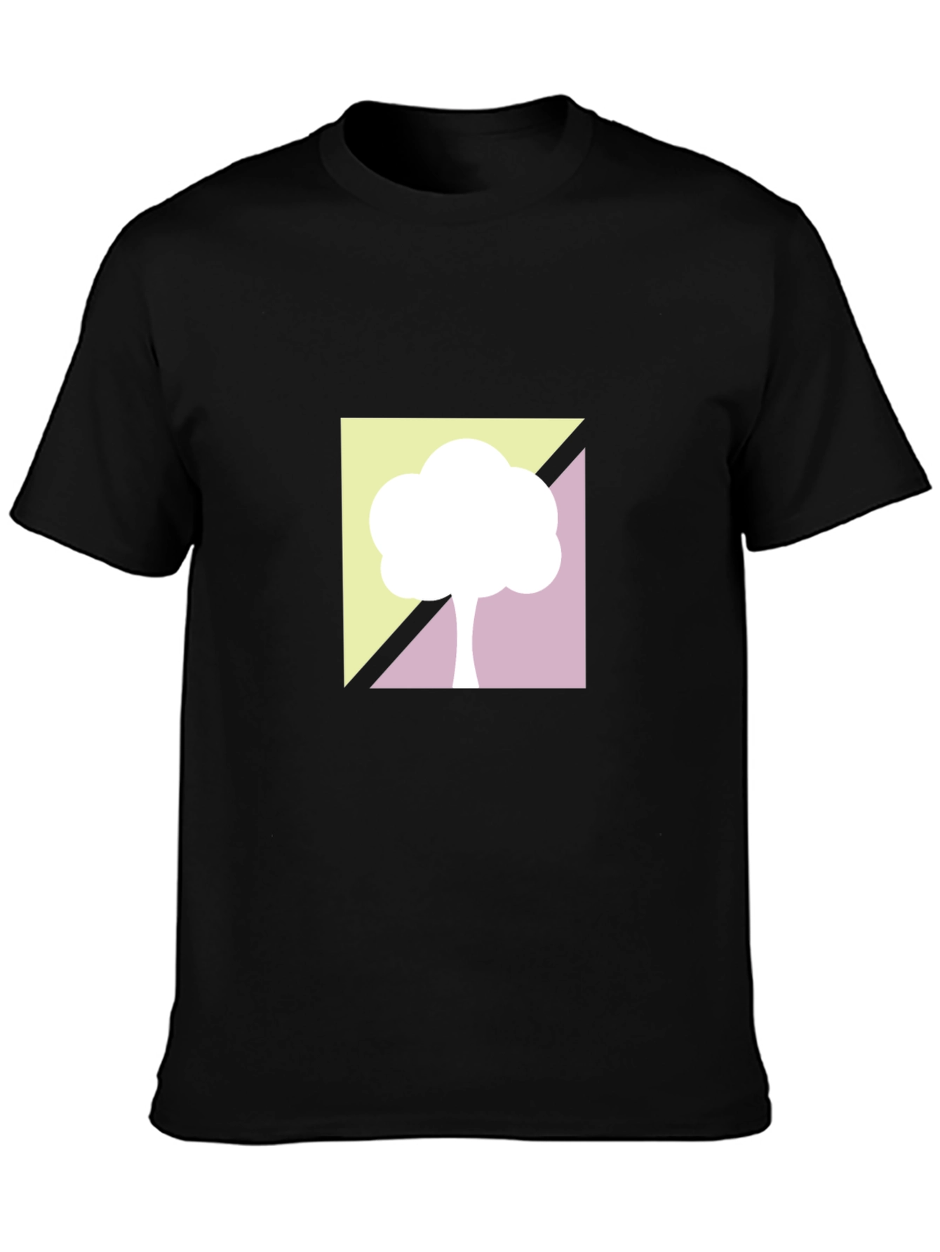 Black Abstract Tree Graphic Tee - Modern Style view 3