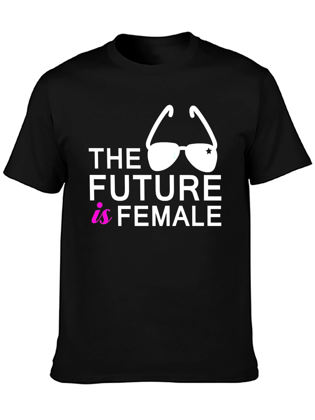 Black The Future is Female Graphic Tee - Black view 3