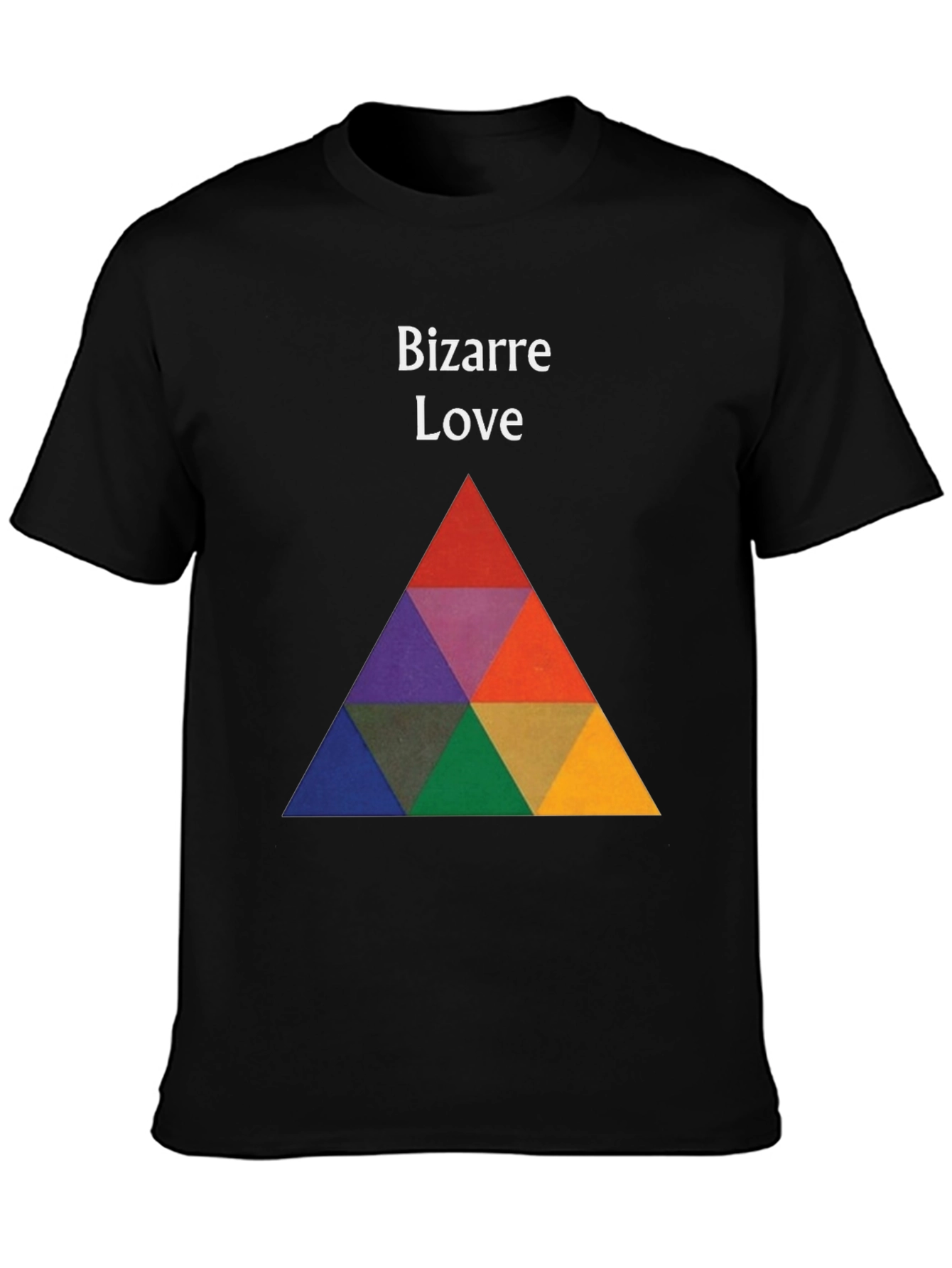Black Bizarre Love Graphic Tee - Bold Triangle Design view 3