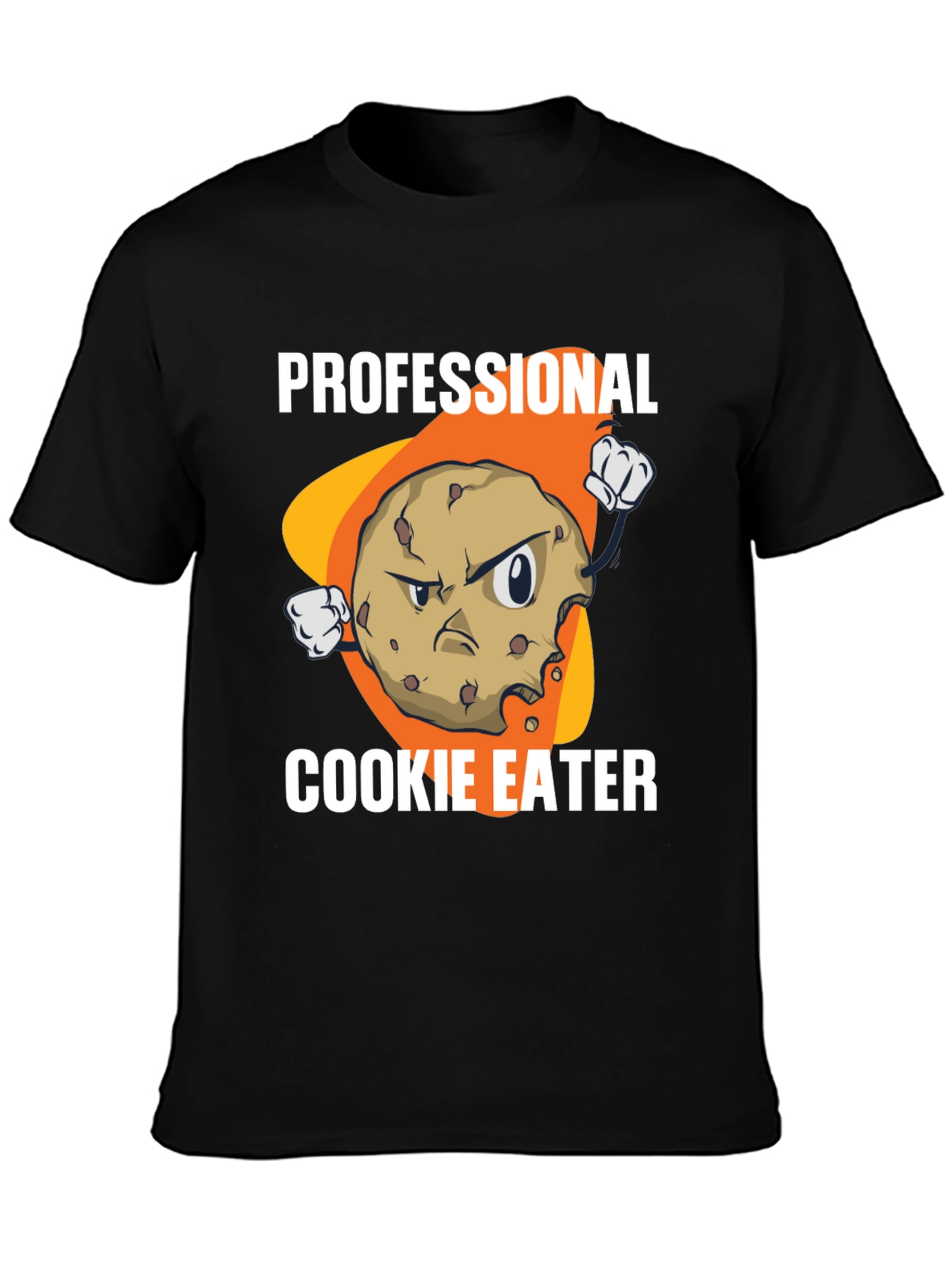 Black Professional Cookie Eater T-Shirt view 3
