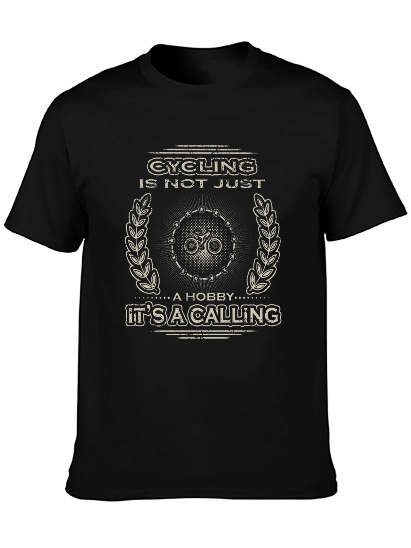 Black Cycling is Not Just a Hobby Black Graphic T-Shirt view 3