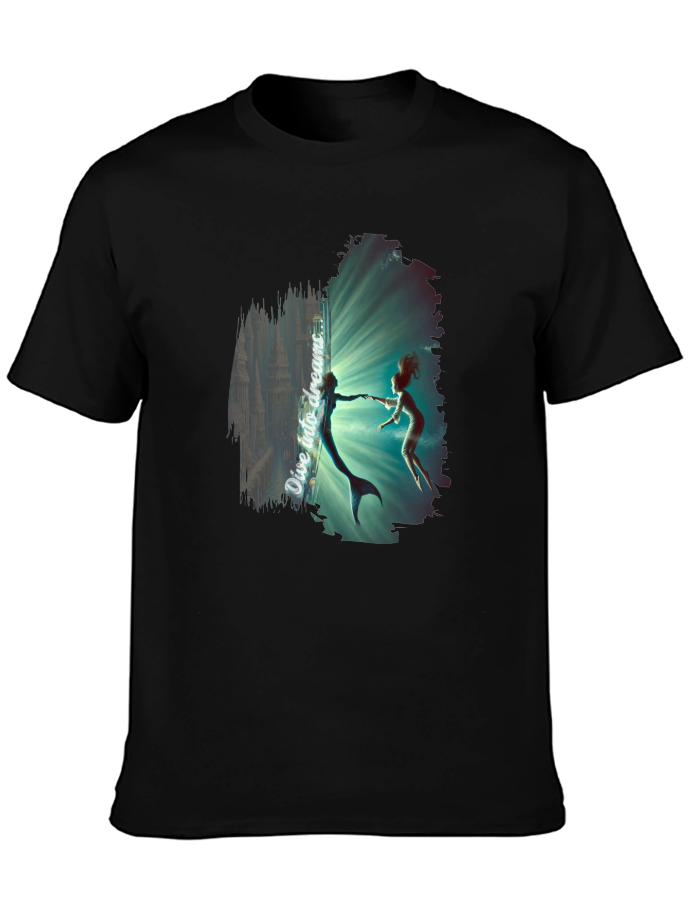 Black Dive Into Dreams Black T-Shirt view 3