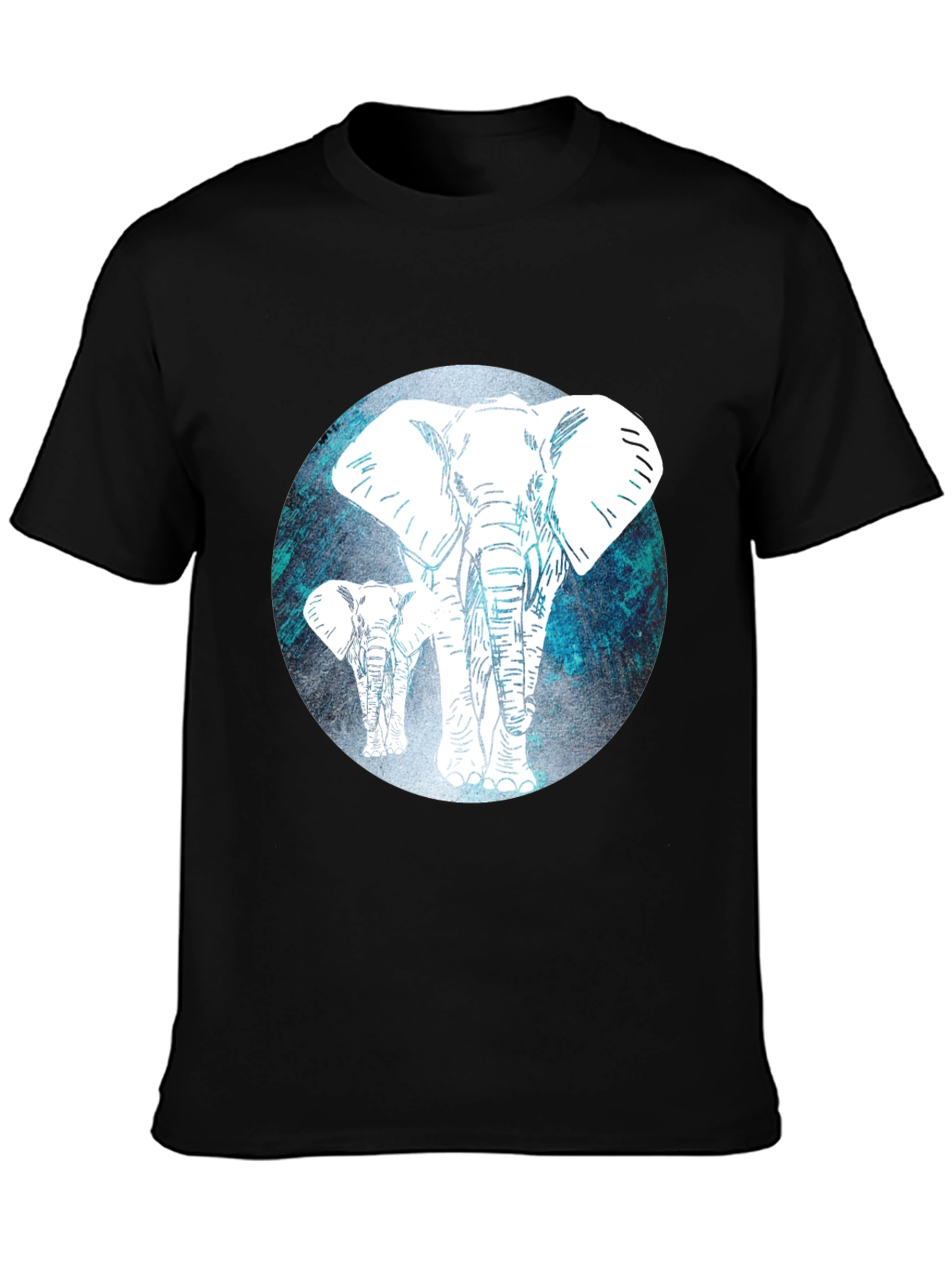 Black Elephant Graphic Tee - Men's Black T-Shirt view 3