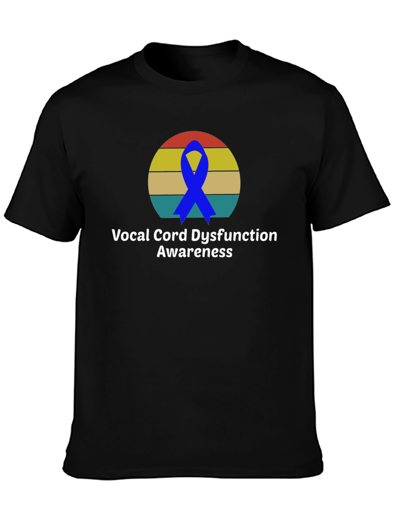 Black Vocal Cord Dysfunction Awareness T-Shirt view 3