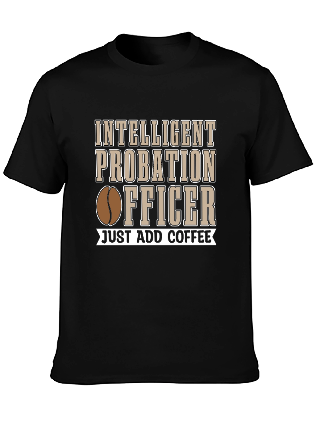 Black Intelligent Probation Officer T-Shirt view 3
