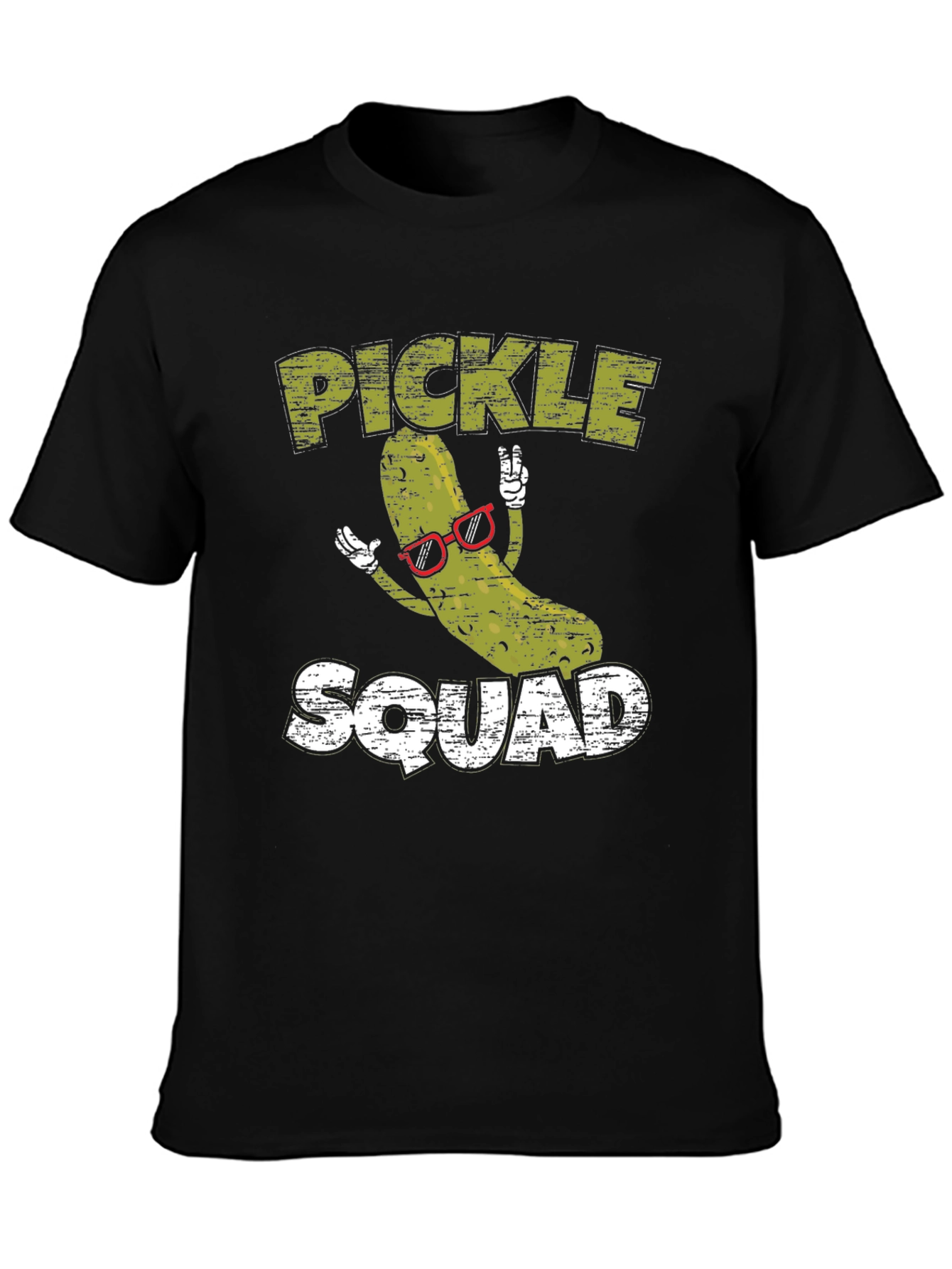 Black Pickle Squad T-Shirt - Cool Graphic Tee view 3