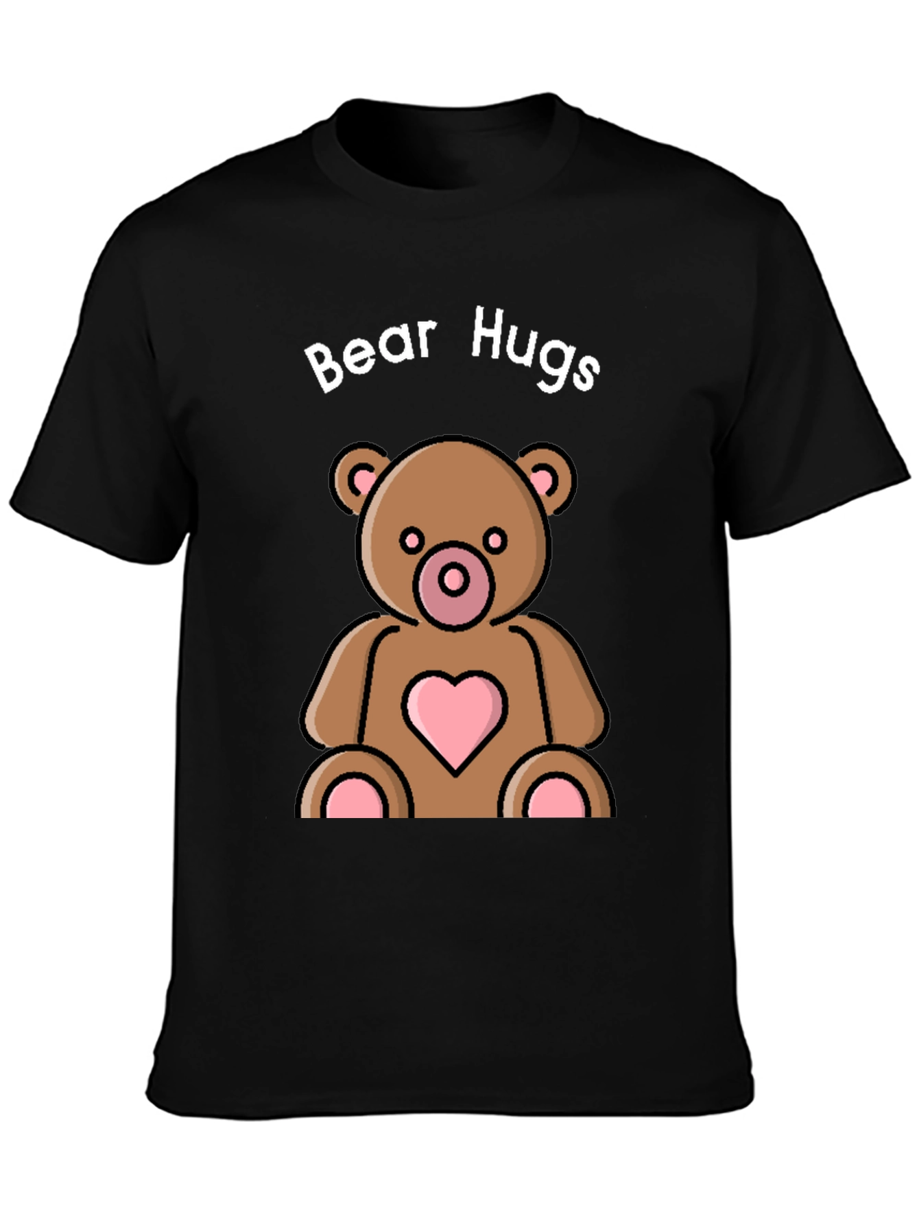 Black Bear Hugs Graphic Tee - Cute & Comfy view 3