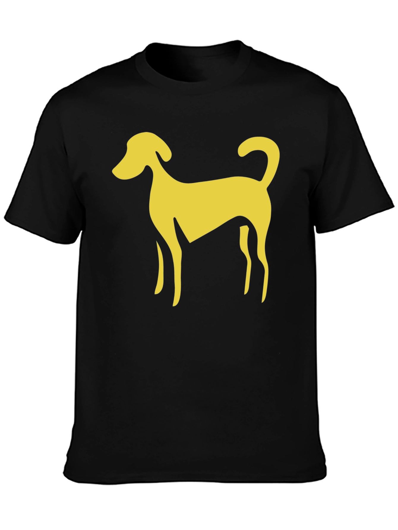 Black Dog Graphic Tee - Casual Black T-Shirt view 3