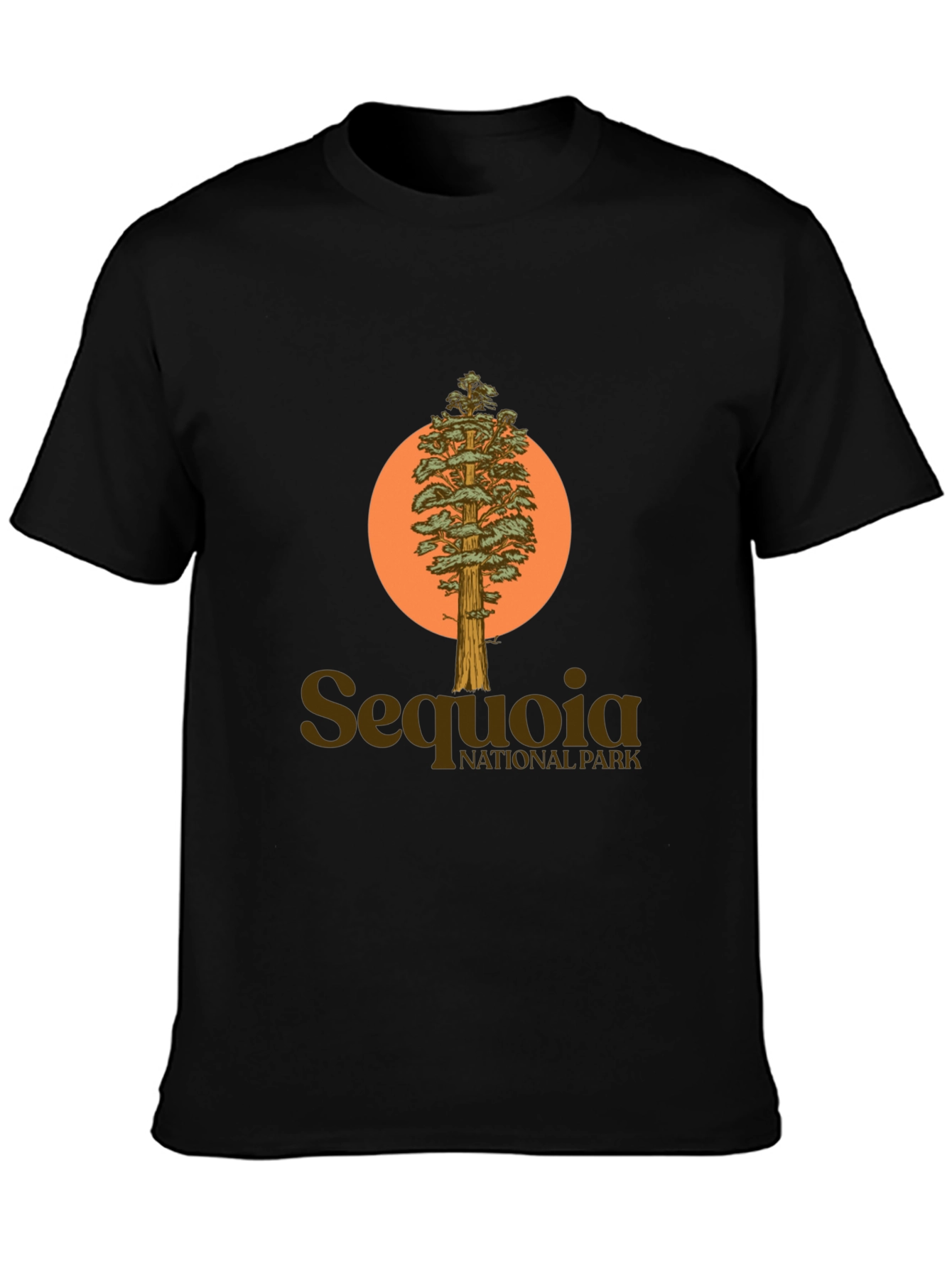 Black Sequoia National Park Tree Graphic Tee view 3