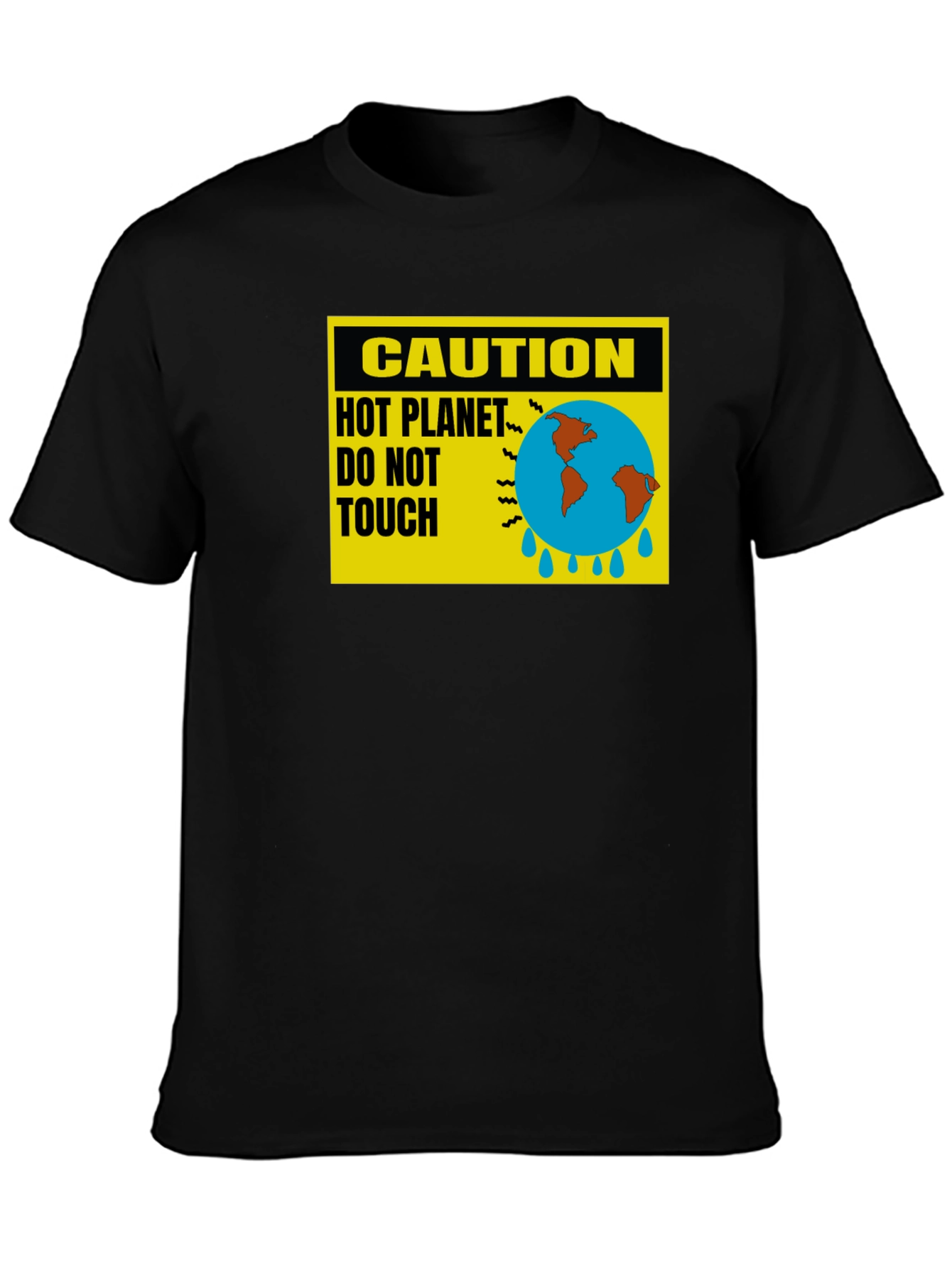 Caution Hot Planet T-Shirt - Global Warming Awareness Tee - 3