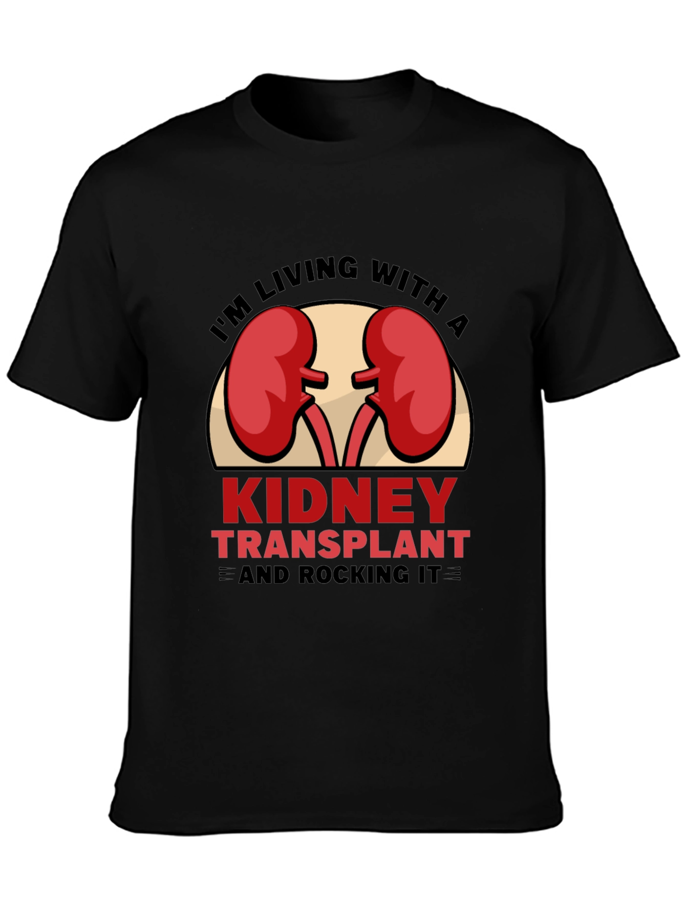 Black Kidney Transplant Rocking It T-Shirt view 3