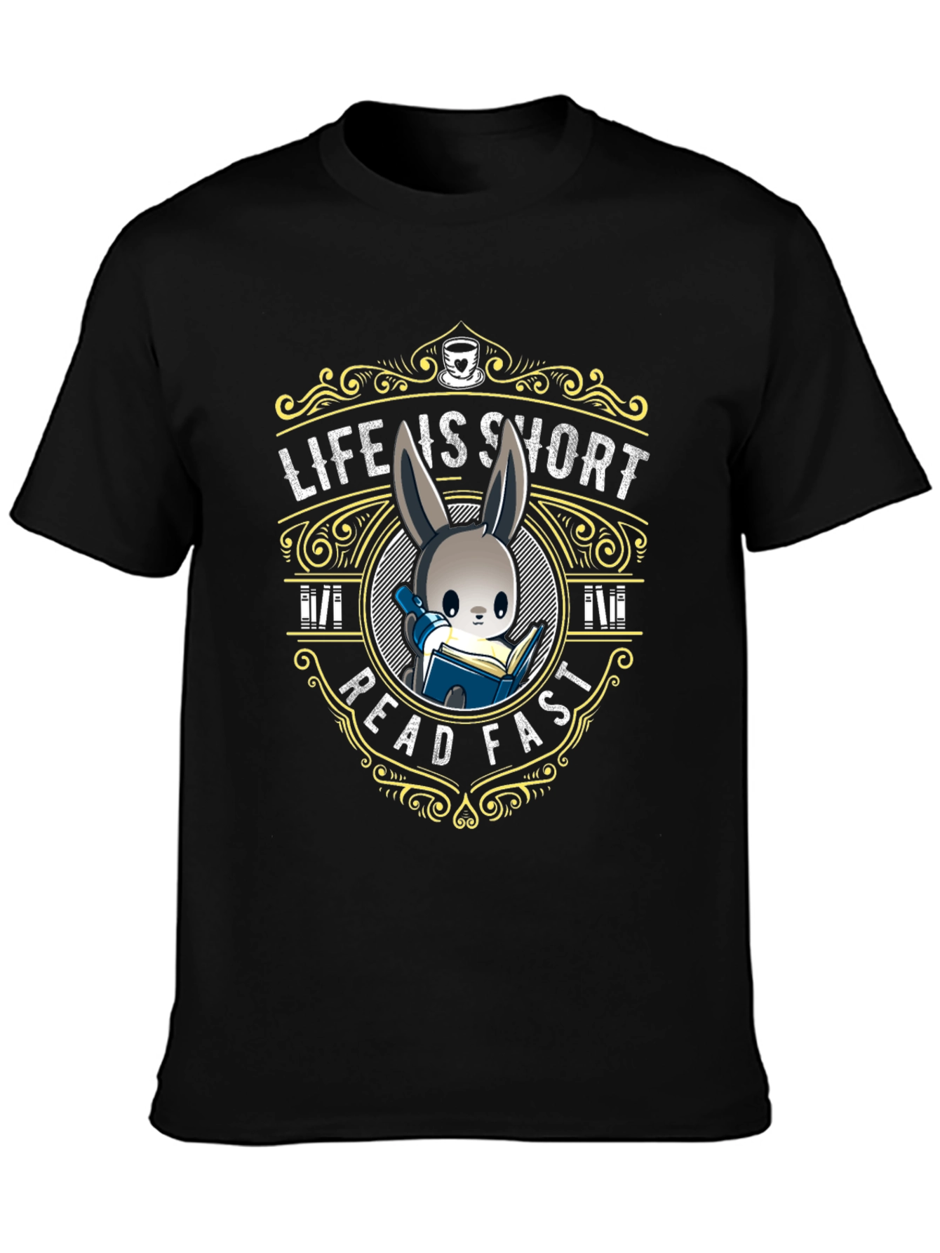 Black Life is Short Read Fast T-Shirt view 3