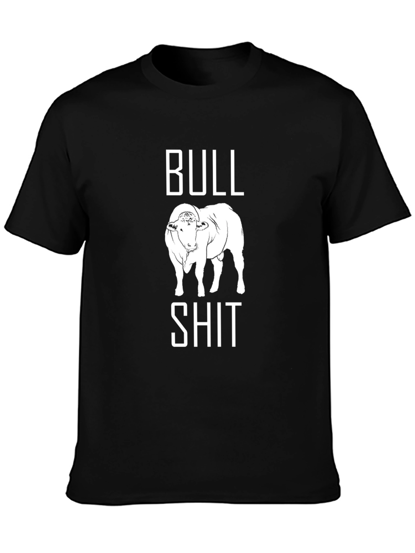 Black Bull Shit T-Shirt: Funny Graphic Tee for Men view 3