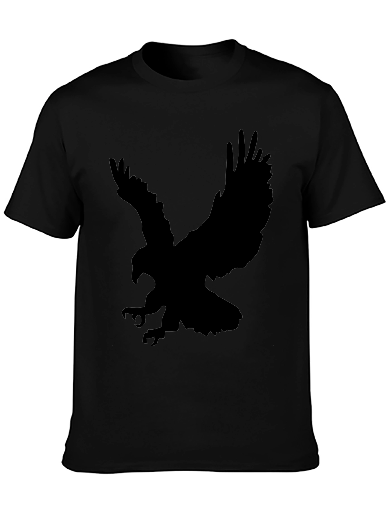 Black Black Eagle Silhouette Graphic T-Shirt view 3