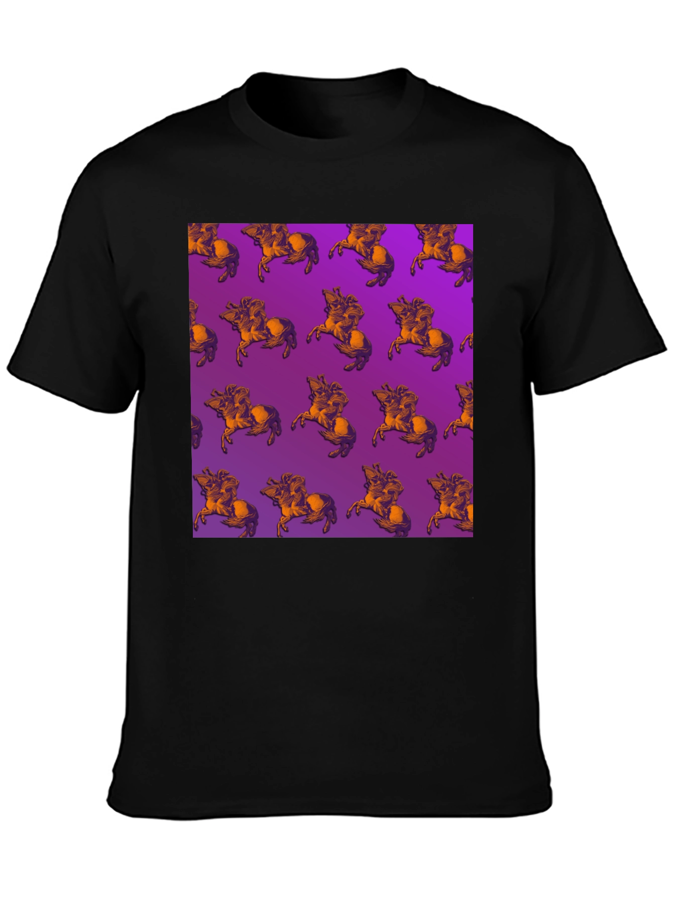 Black Centaur Pattern T-Shirt view 3