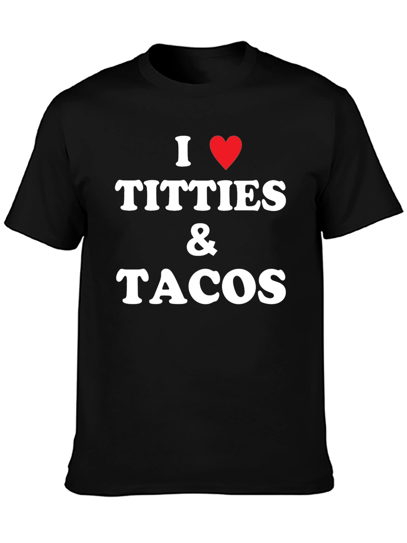 Black I Heart Titties & Tacos Graphic Tee view 3