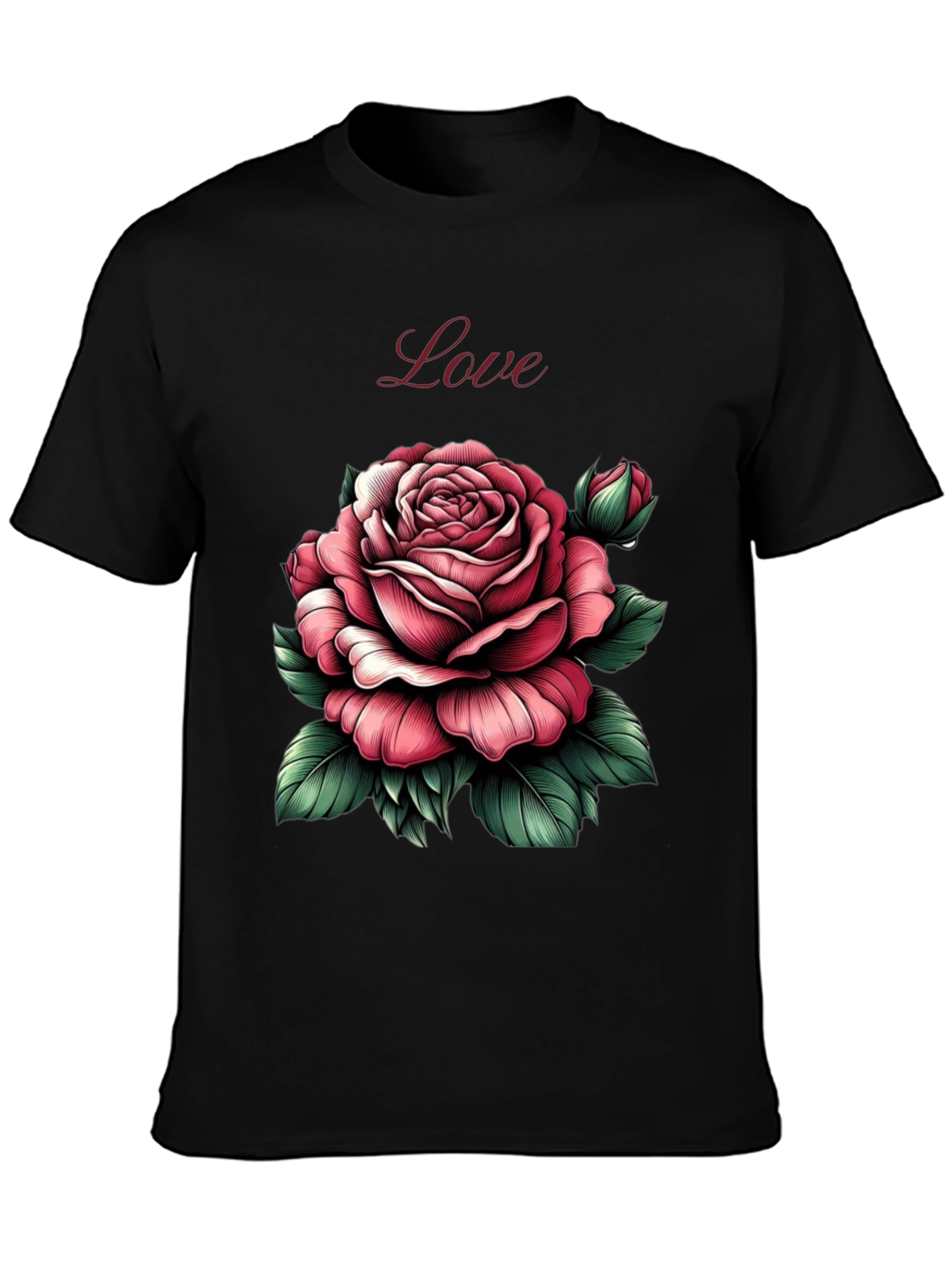 Love Rose Graphic Tee - Soft Cotton Blend - 3