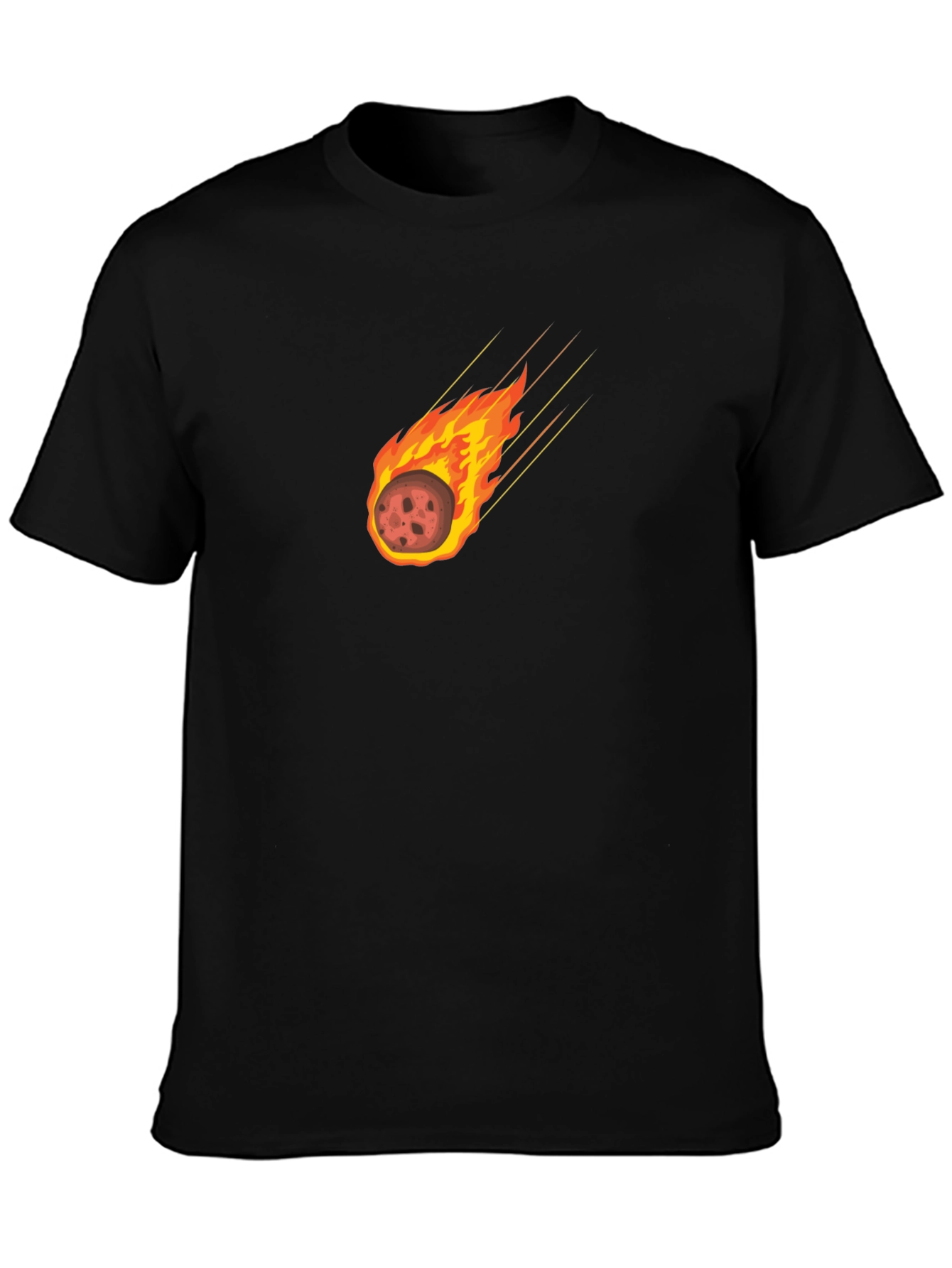 Black Fiery Meteor T-Shirt - Black view 3