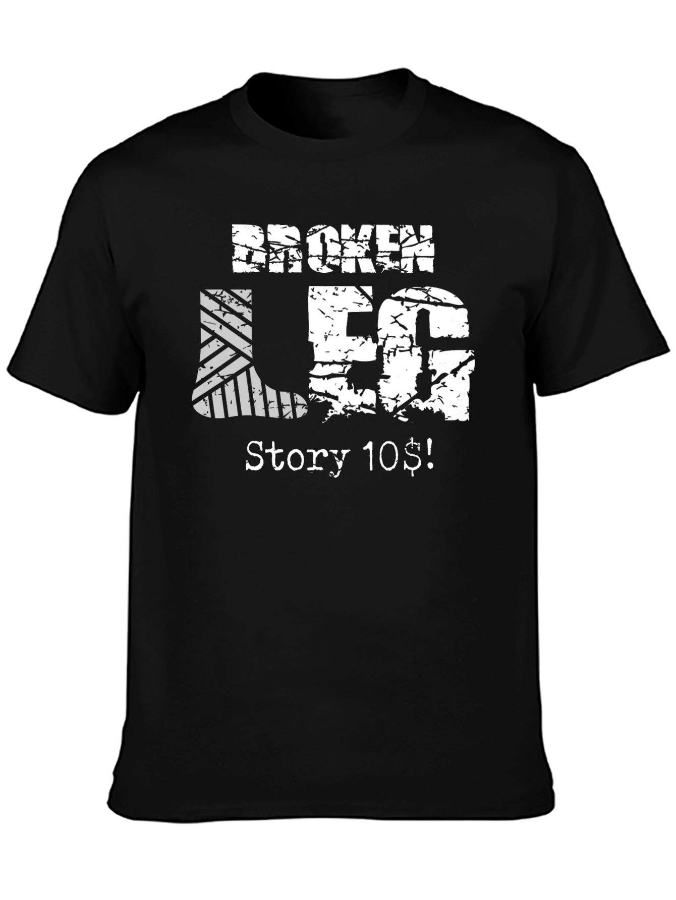 Black Broken Leg Story T-Shirt view 3