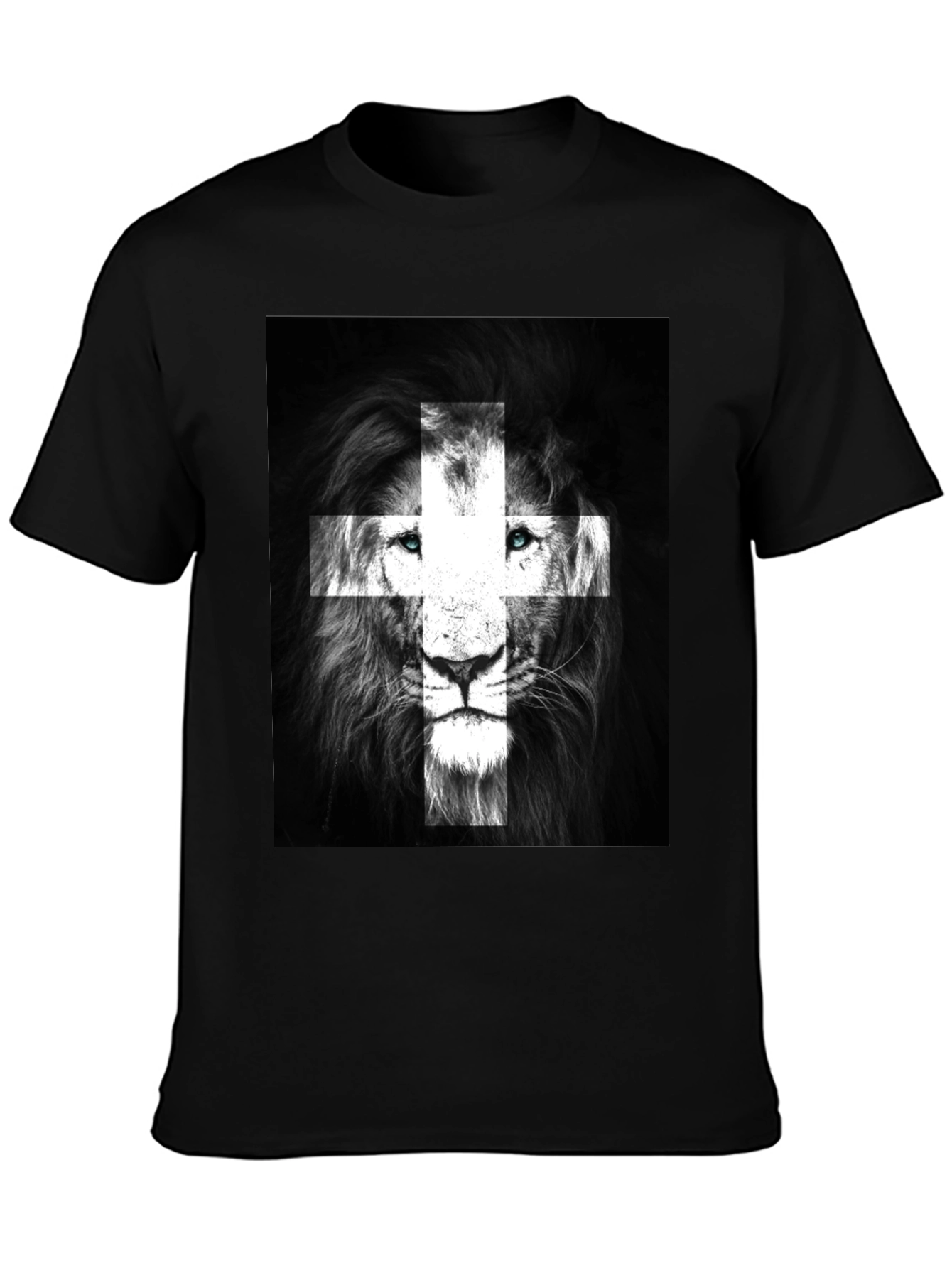 Black Lion Swiss Flag T-Shirt - Black view 3