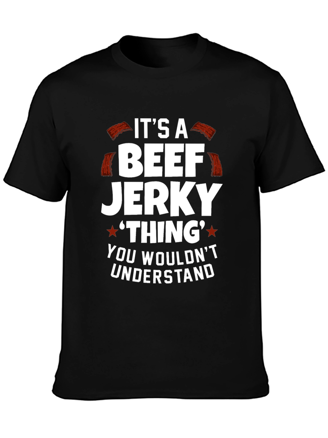Black Beef Jerky Thing T-Shirt Funny Graphic Tee view 3