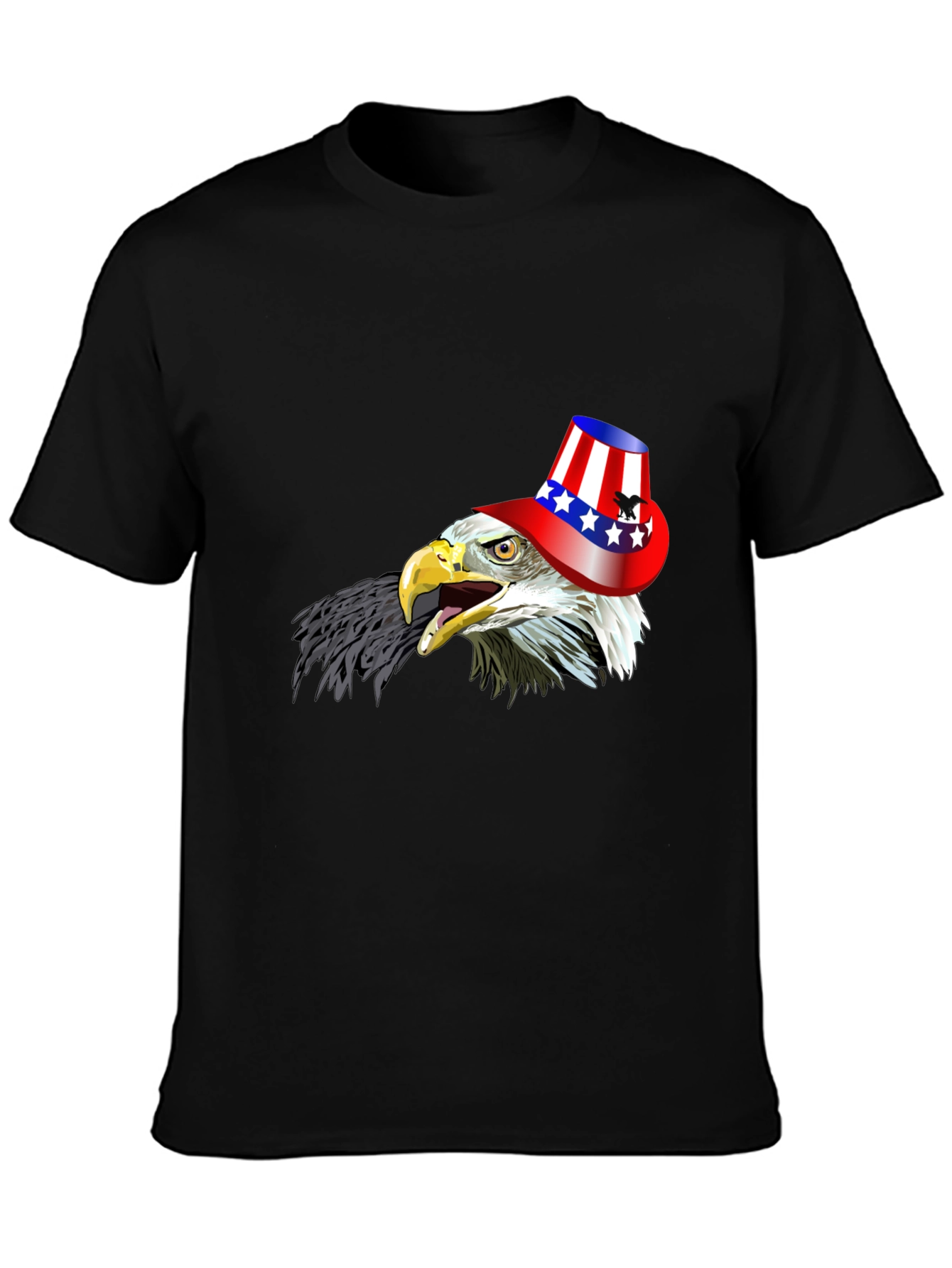 Black Eagle USA Hat Graphic T-Shirt view 3