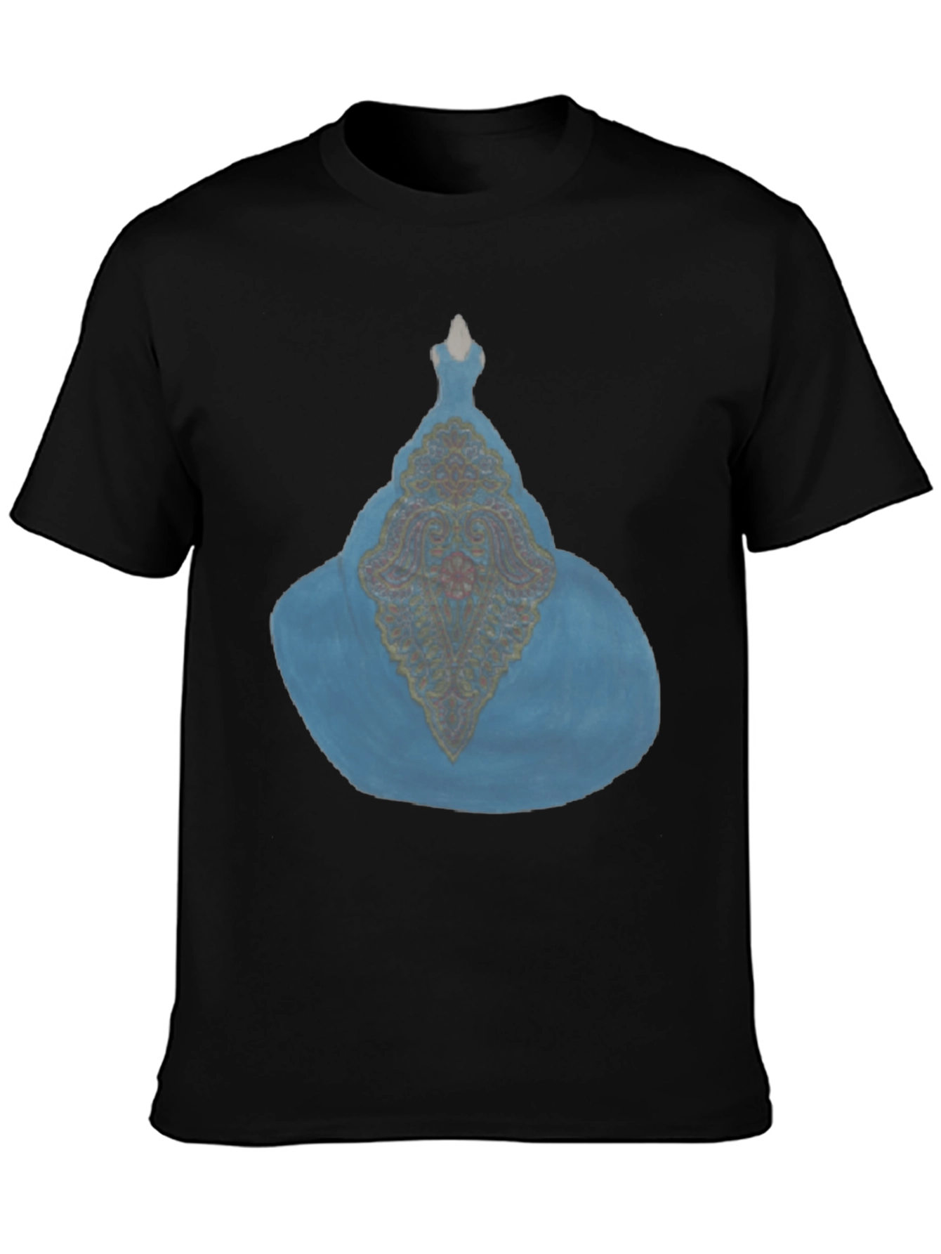 Black Black T-Shirt with Blue Genie Lamp Graphic view 3
