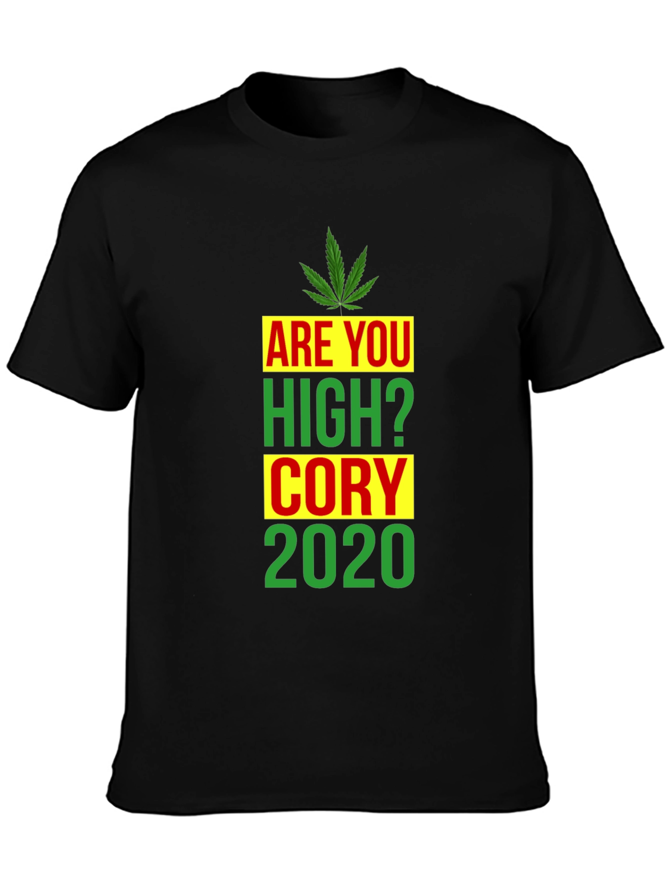 Black Are You High? Funny Graphic T-Shirt view 3