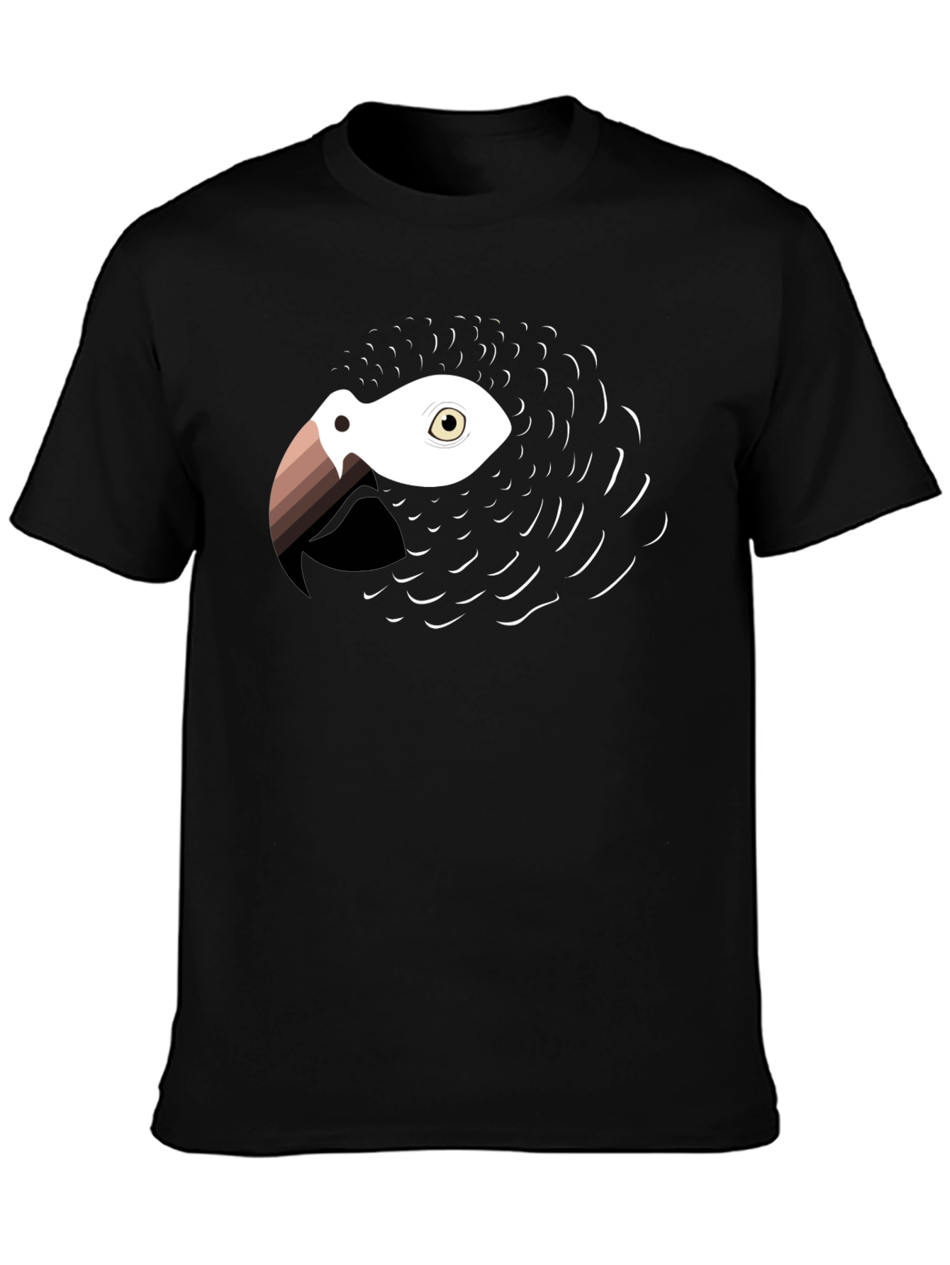 Black Parrot Graphic Tee - Stylish Bird Lover's T-Shirt view 3