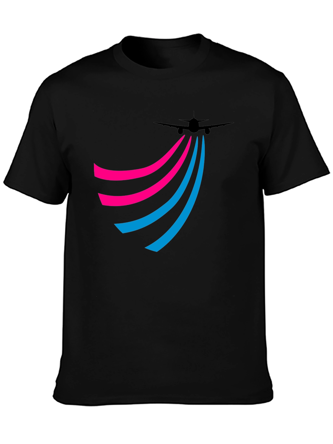 Black Airplane Trail Tee - Jet Setter Style! view 3