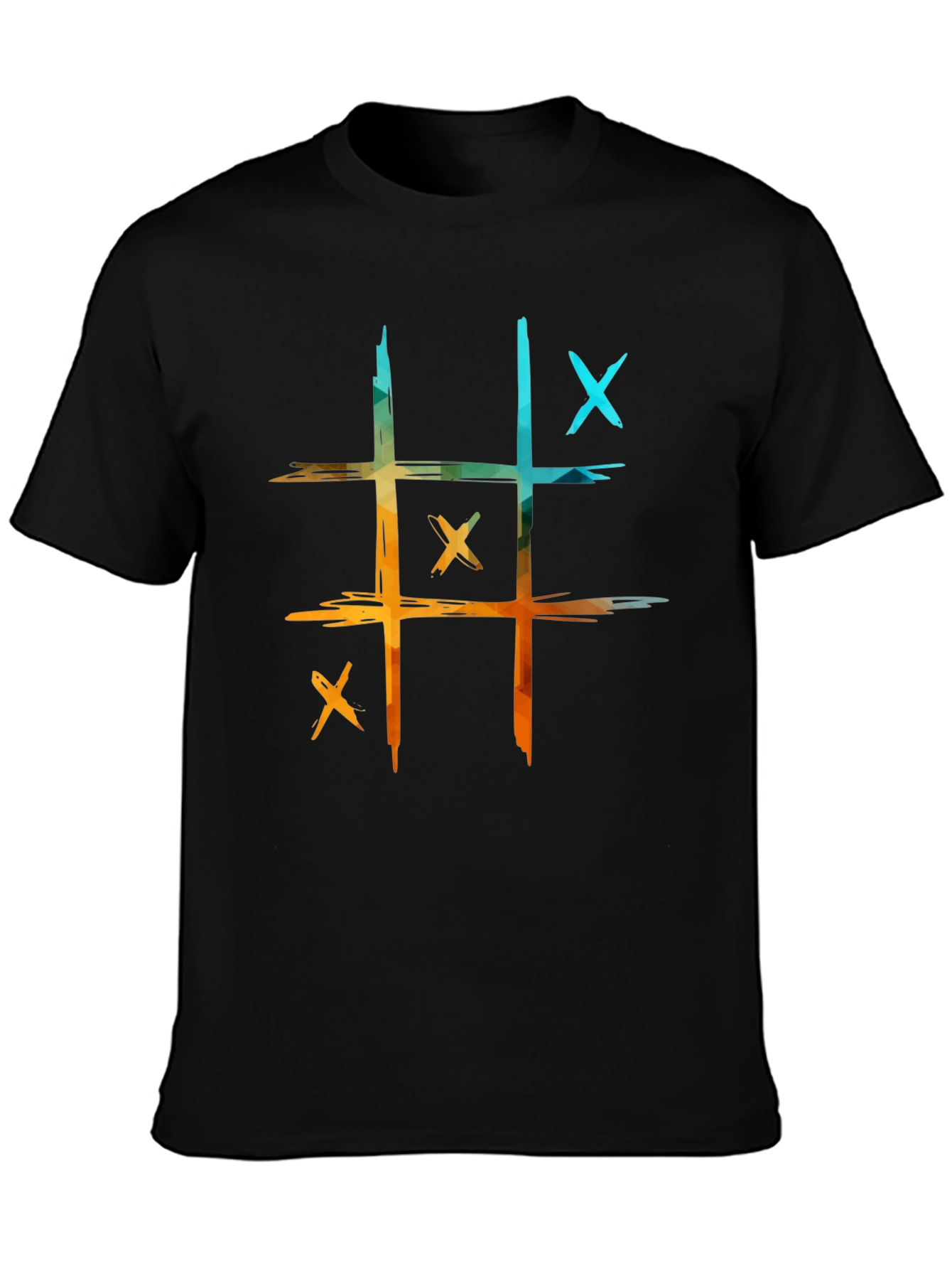 Black Tic-Tac-Toe Graphic Tee - Casual Cool! view 3