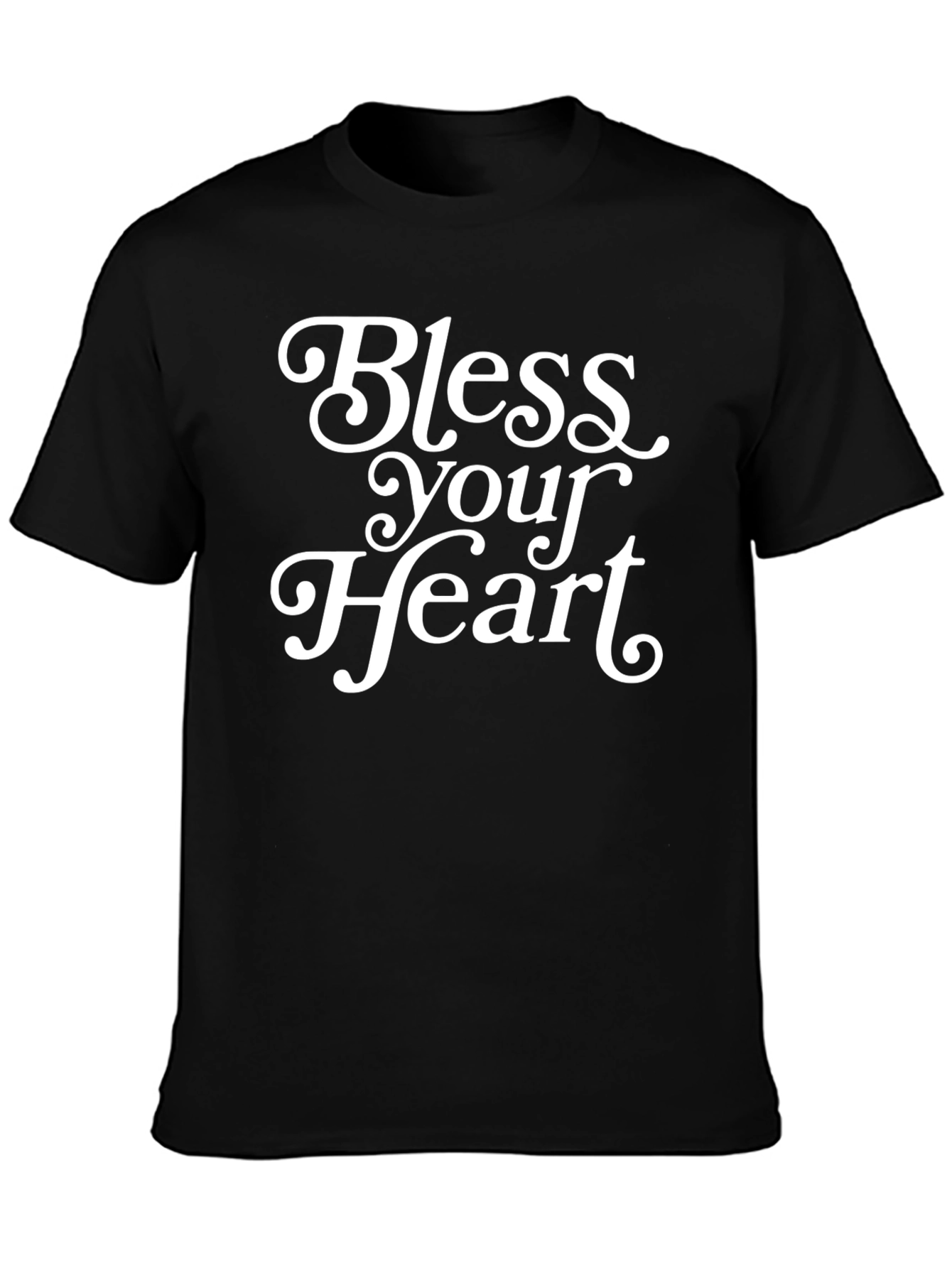 Black Bless Your Heart Graphic Tee - Soft Cotton Blend view 3