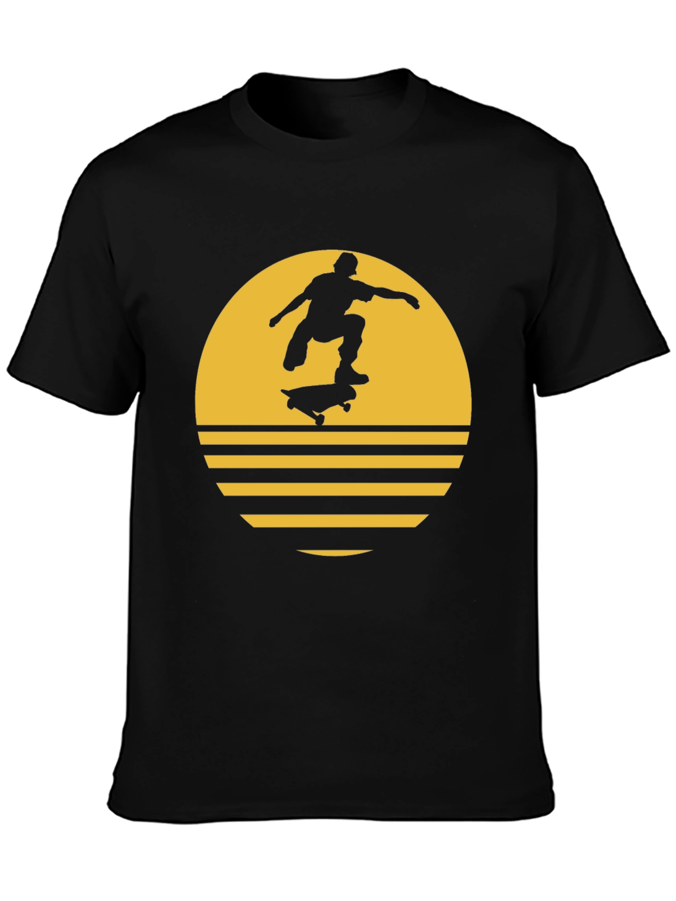 Black Skateboarder Graphic Tee - Black view 3