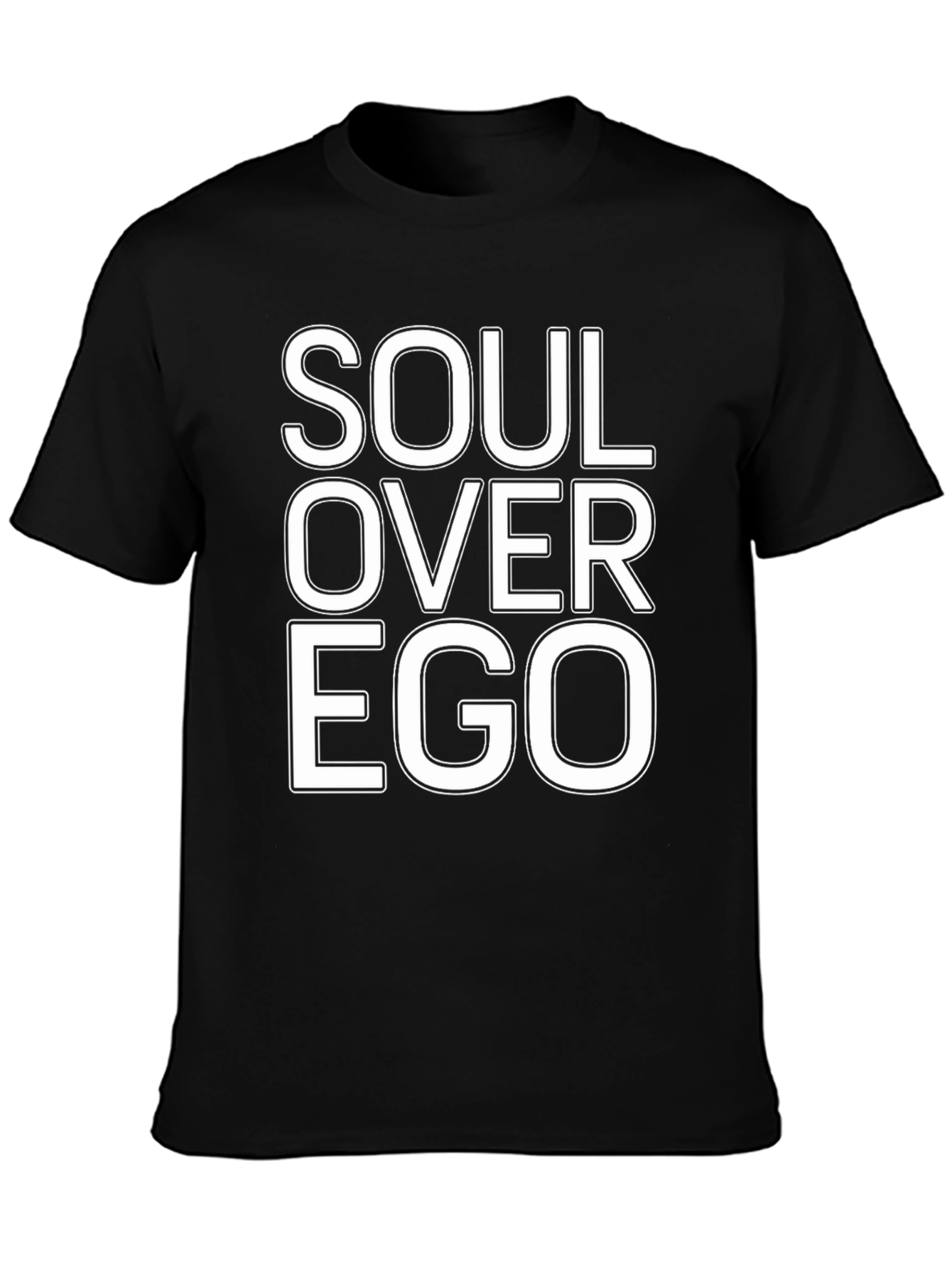 Black Soul Over Ego Black Graphic Tee view 3