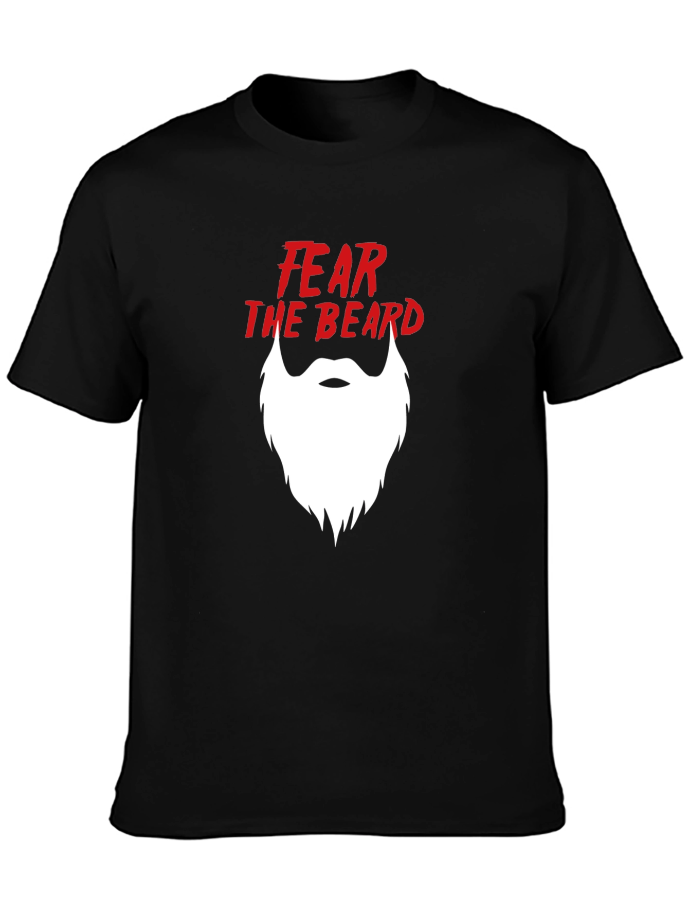 Black Fear the Beard Graphic Tee - Black view 3