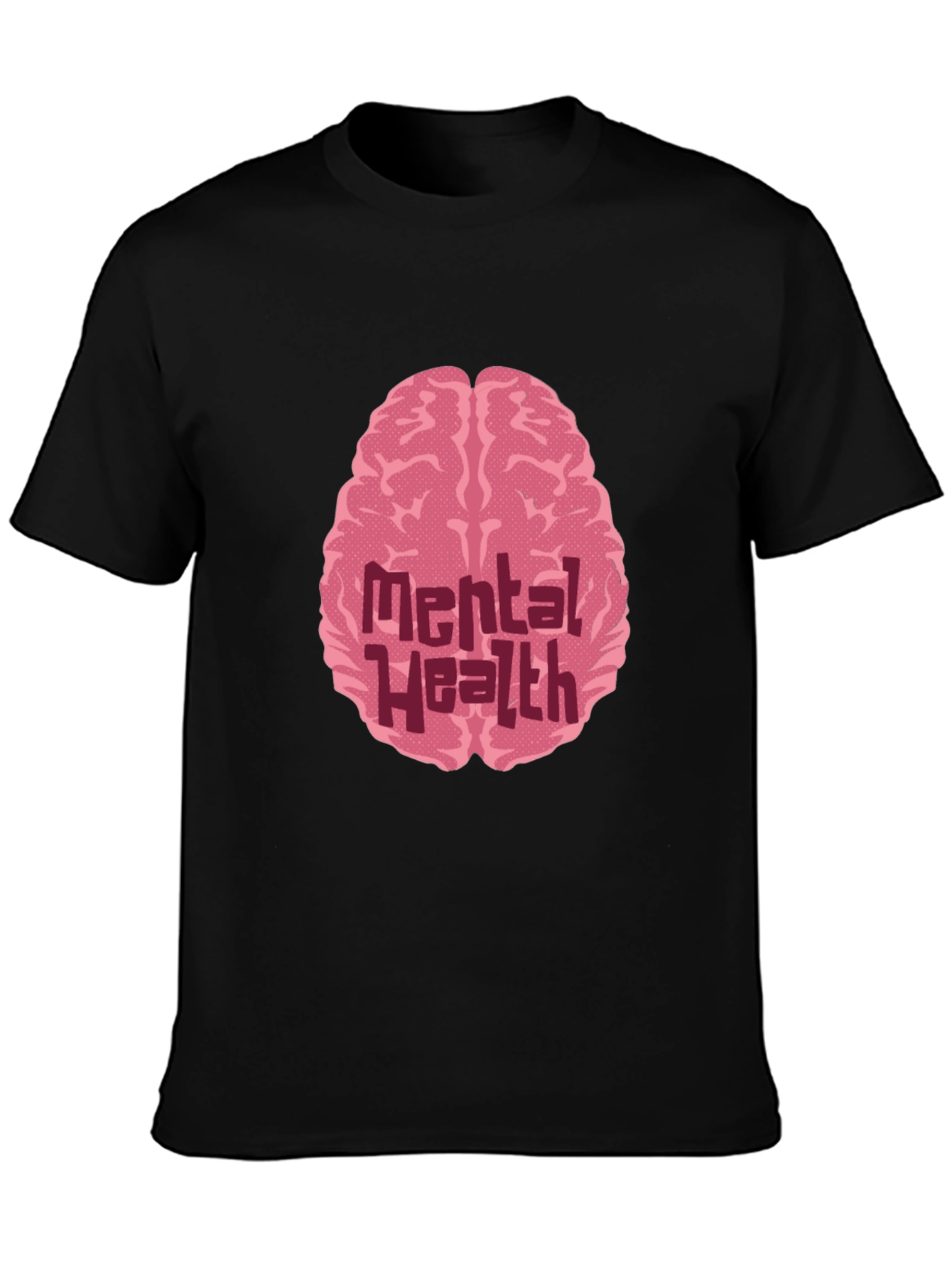 Black Mental Health Brain Graphic Tee - Stylish Awareness T-Shirt view 3
