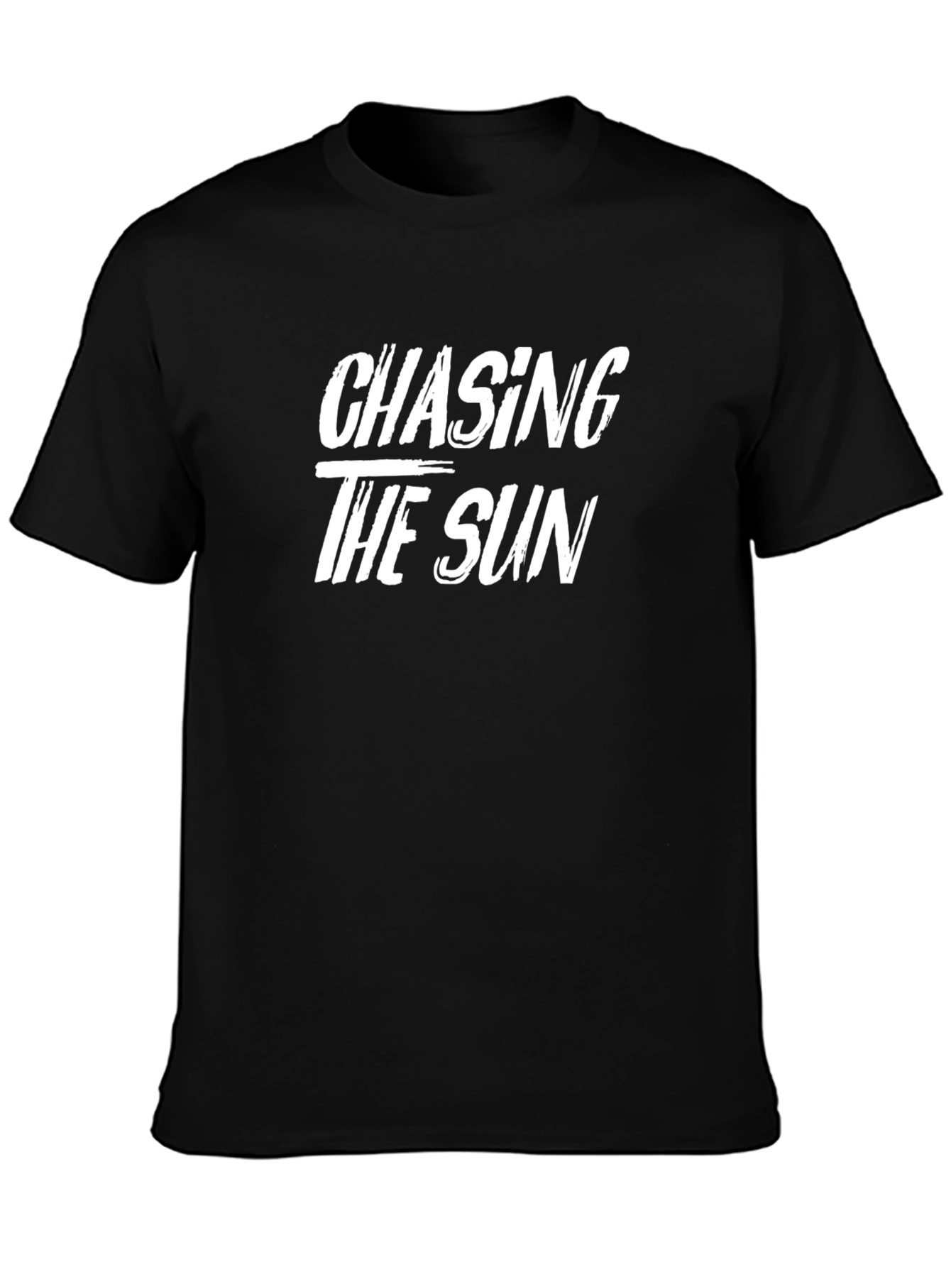 Black Chasing The Sun Graphic T-Shirt - Casual Black Tee view 3