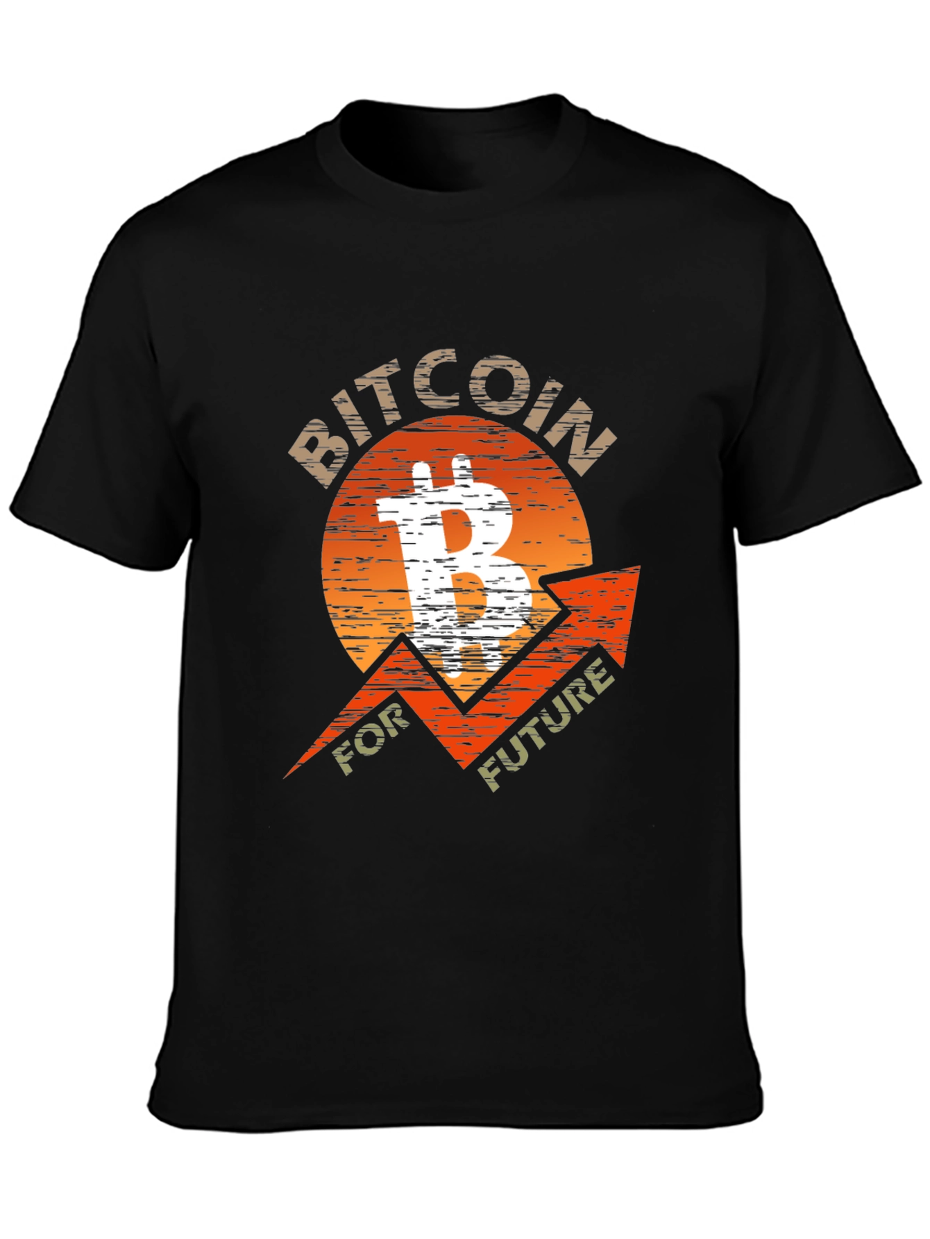 Black Bitcoin For Future Graphic Tee - Crypto T-Shirt view 3