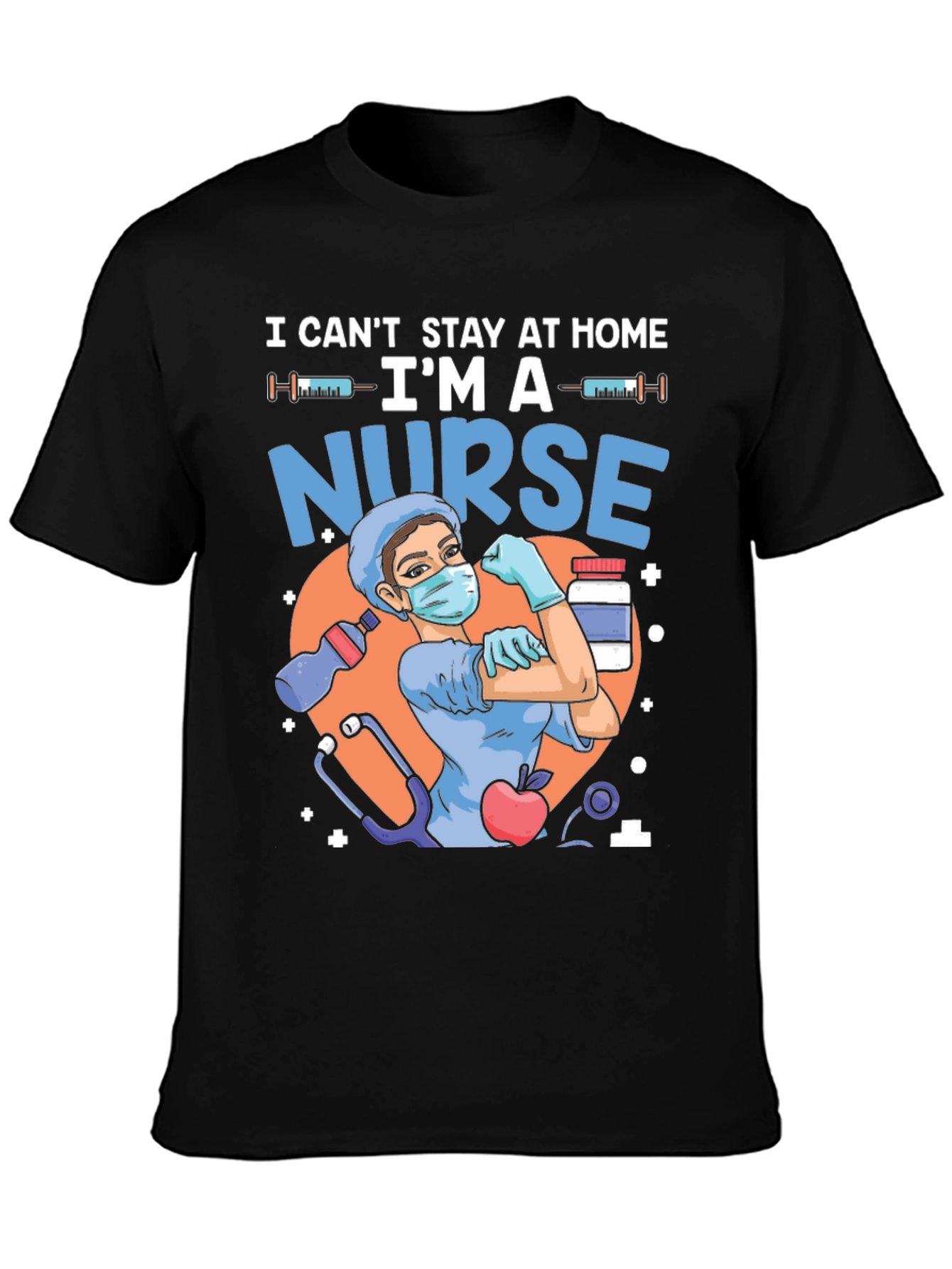 Black Nurse Graphic T-Shirt - Hero Apparel view 3
