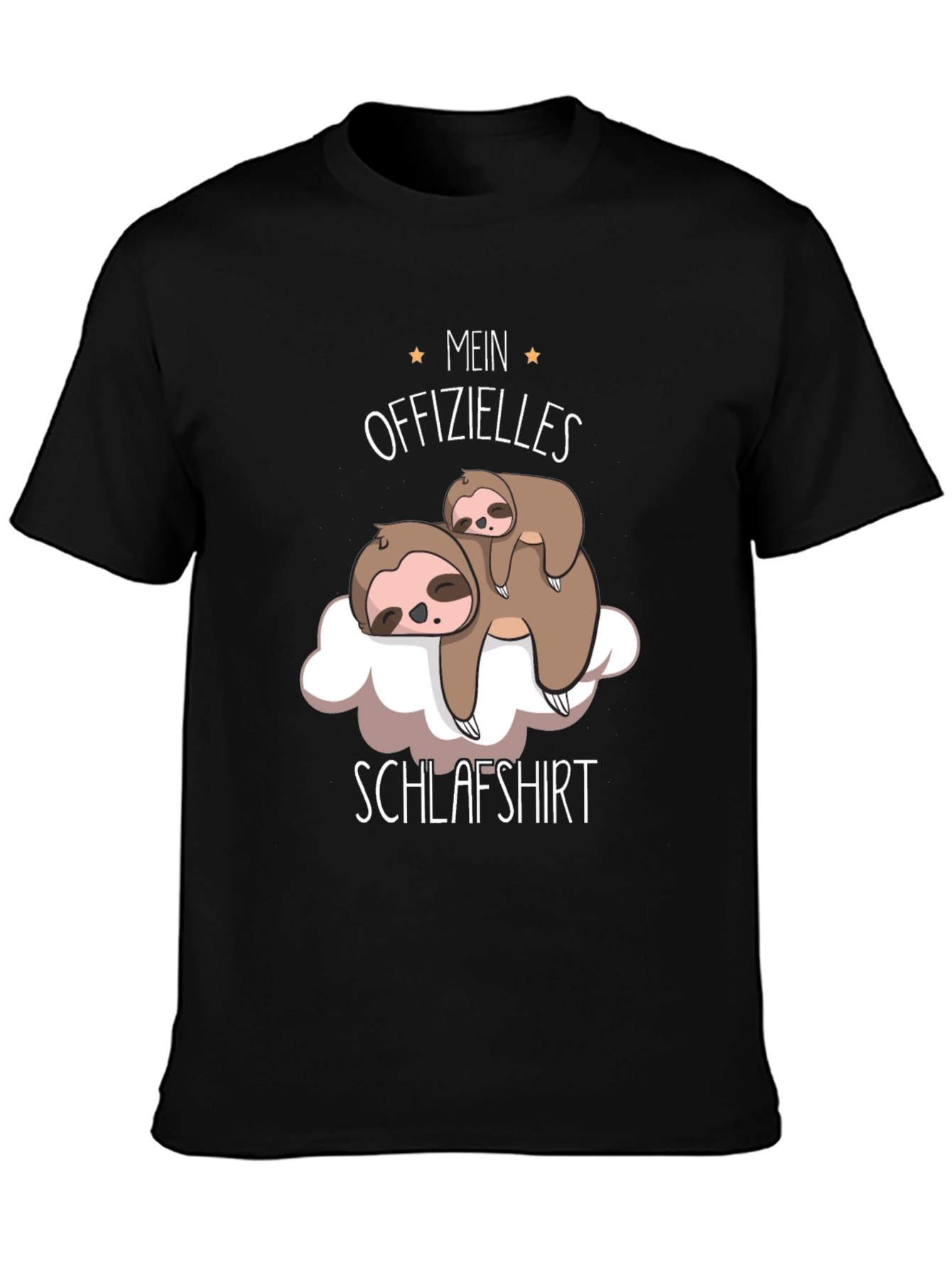 Black Funny Sloth Sleeping Shirt - Mein Offizielles Schlafshirt view 3