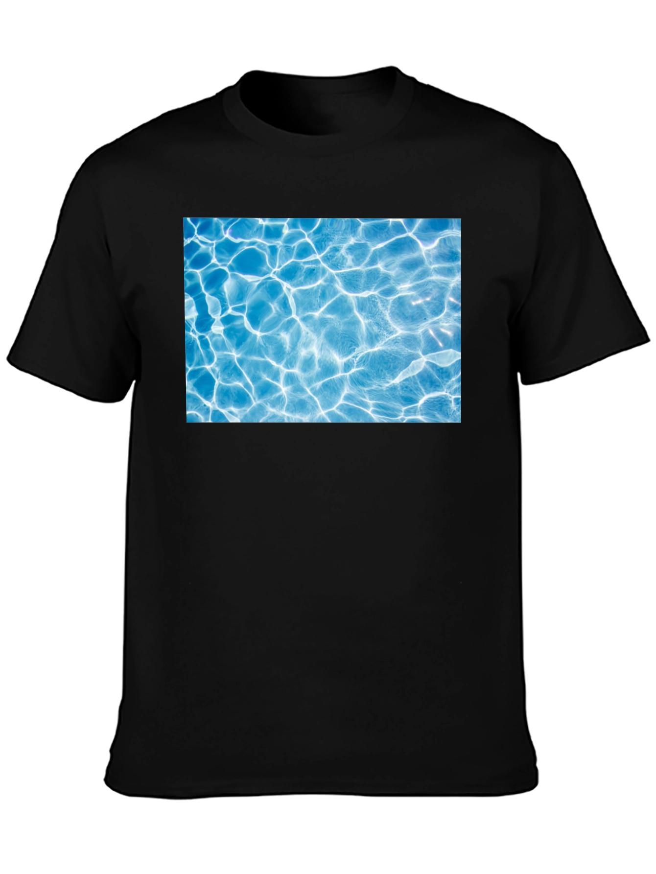 Black Pool Water Graphic Black Tee view 3