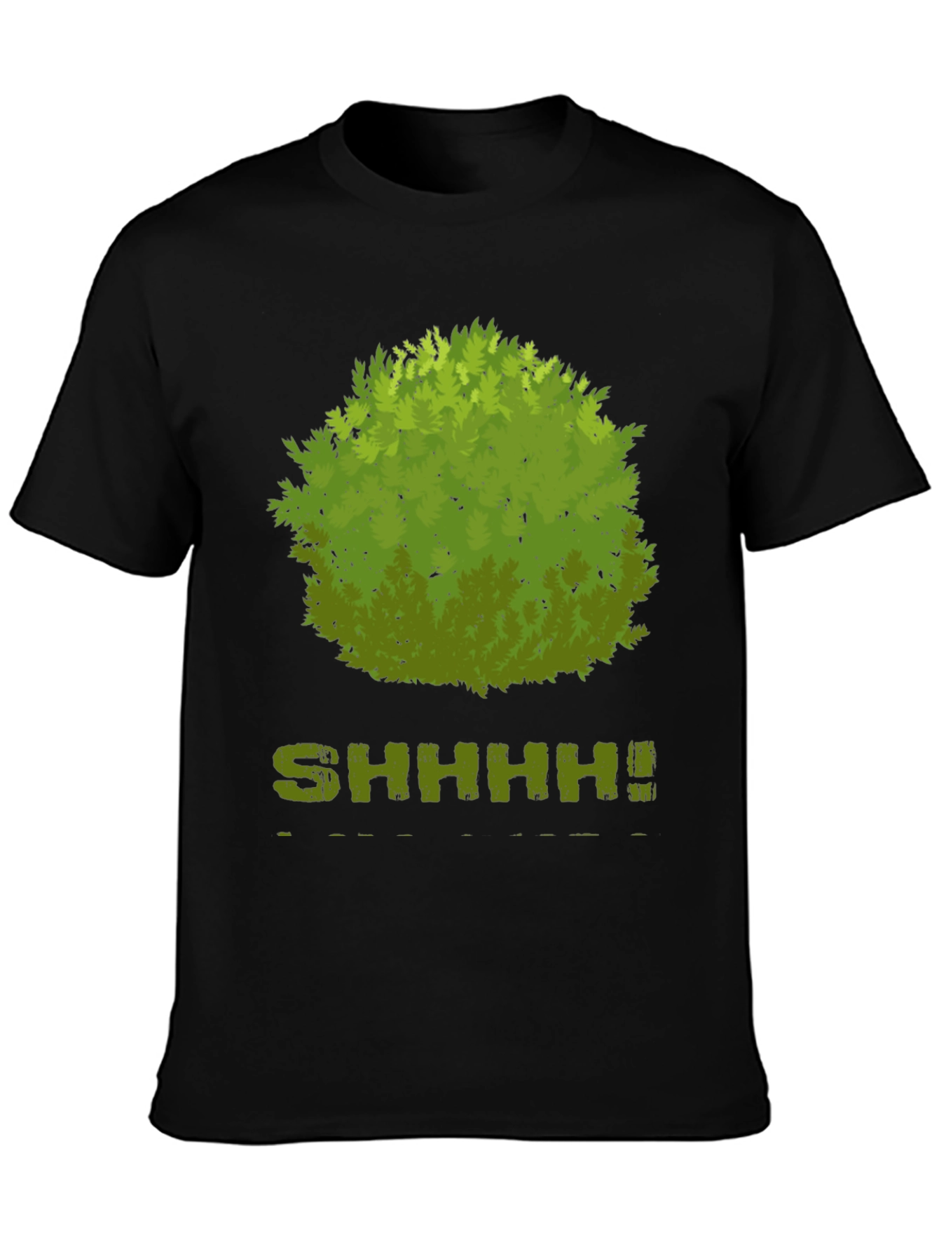 Black Shhhhh! Bush Graphic T-Shirt - Soft Cotton Blend view 3