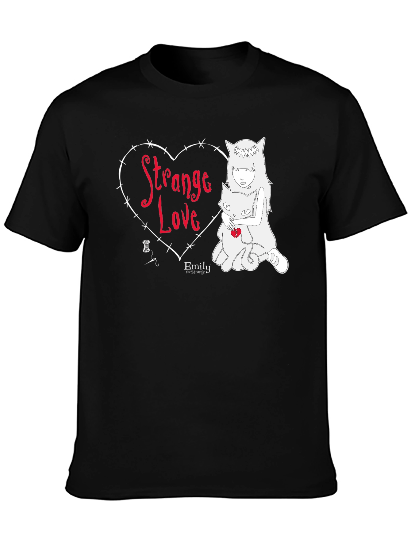 Black Strange Love Graphic Tee - Emily the Strange Style view 3