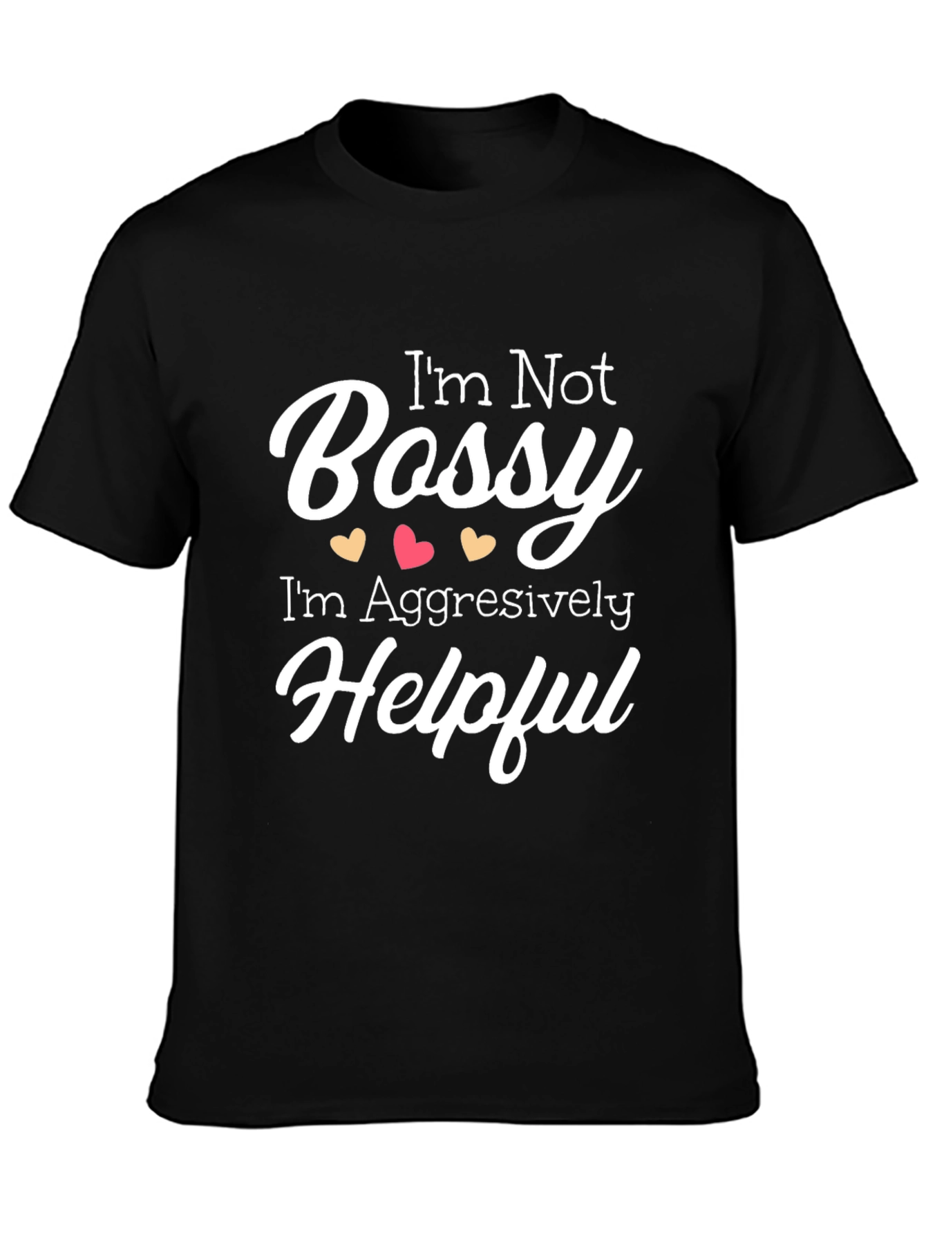 Black I'm Not Bossy Men's T-Shirt view 3