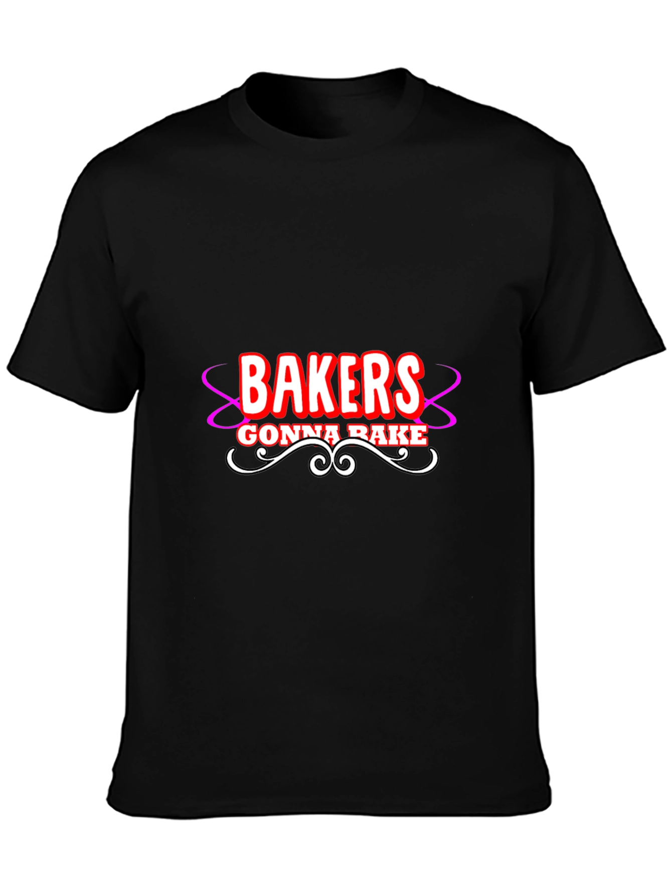 Black Bakers Gonna Bake Graphic T-Shirt - Black Cotton Tee view 3