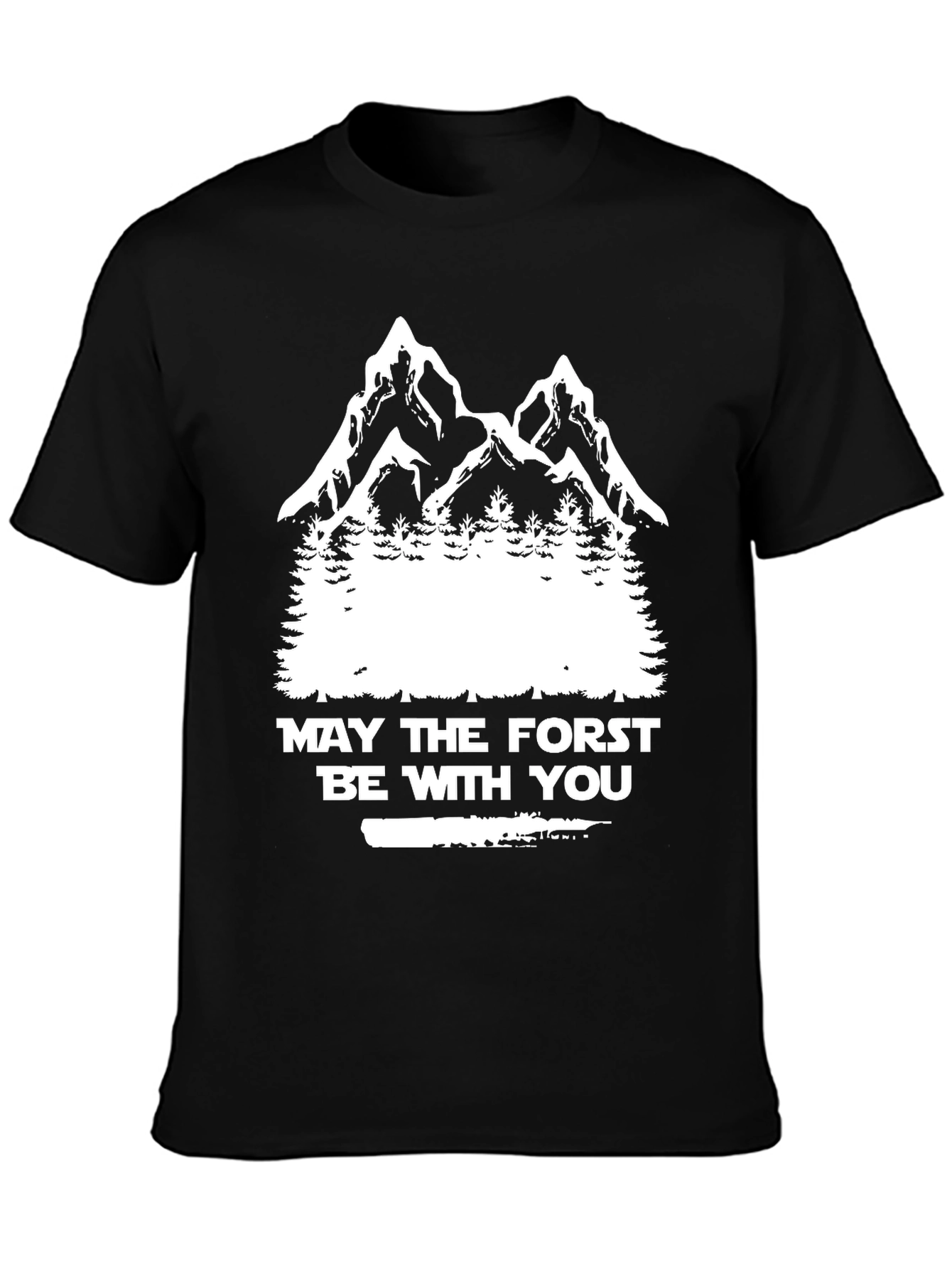 Black May the Forst Be With You T-Shirt view 3