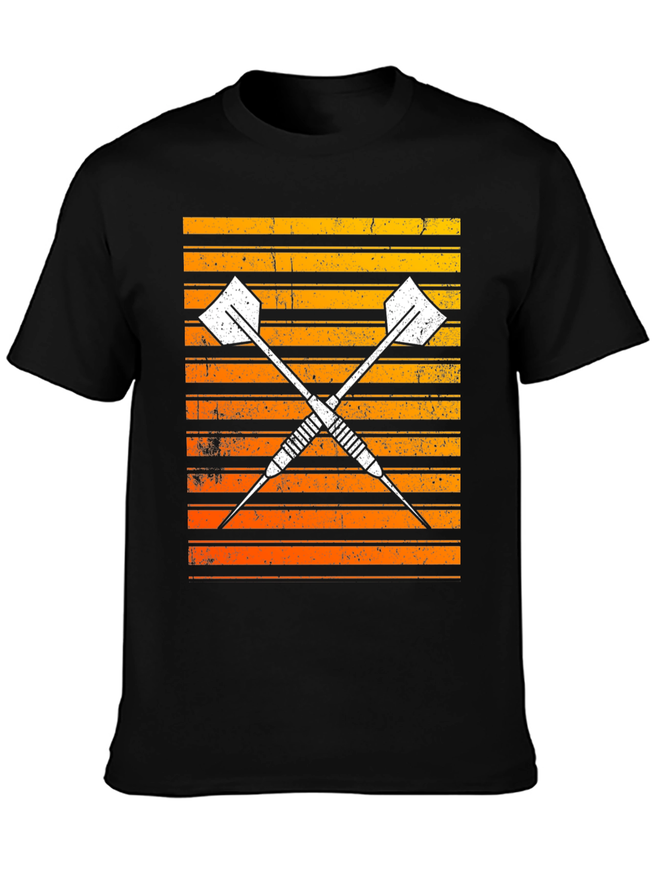 Black Retro Darts Graphic T-Shirt view 3