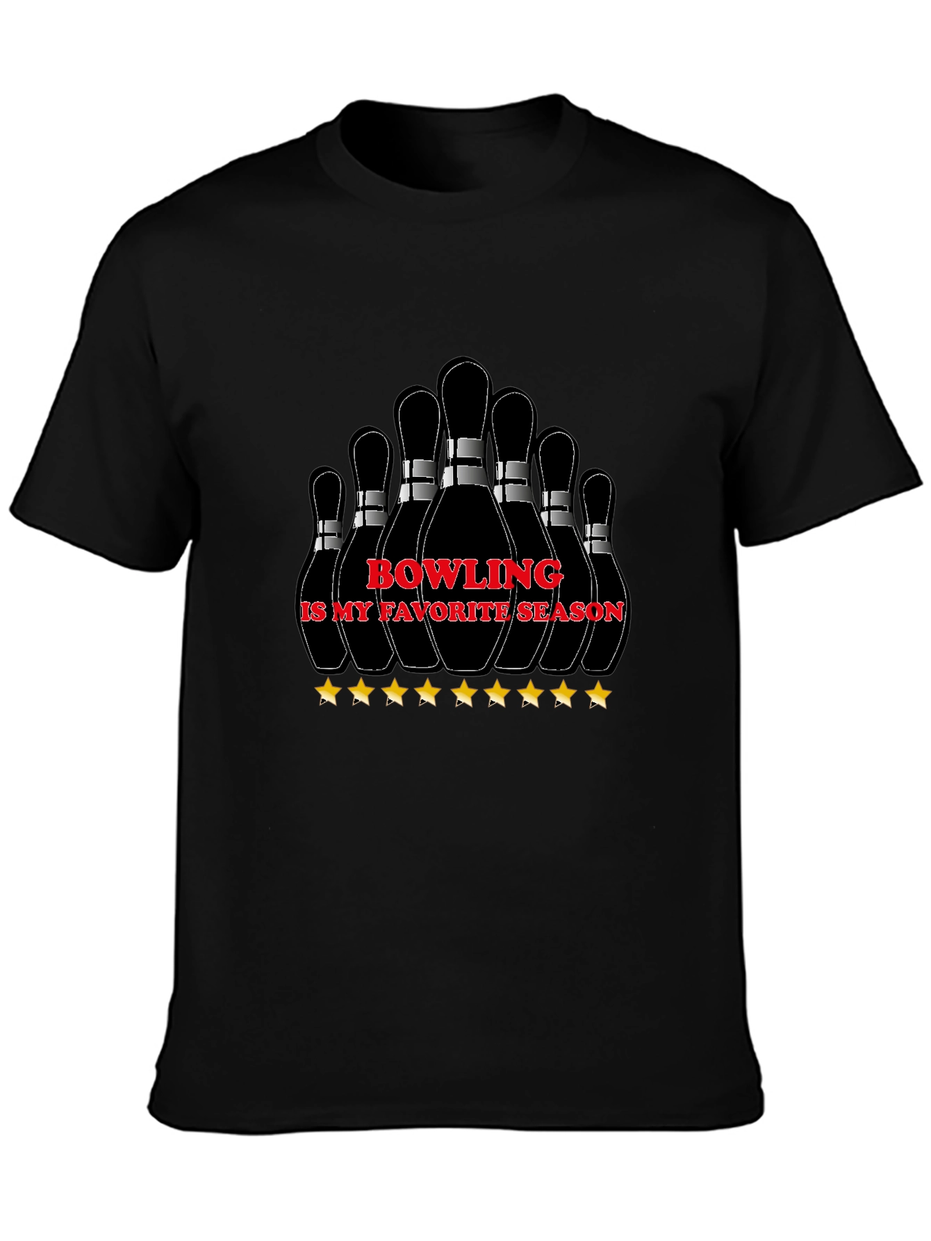 Black Bowling Season Graphic Tee view 3