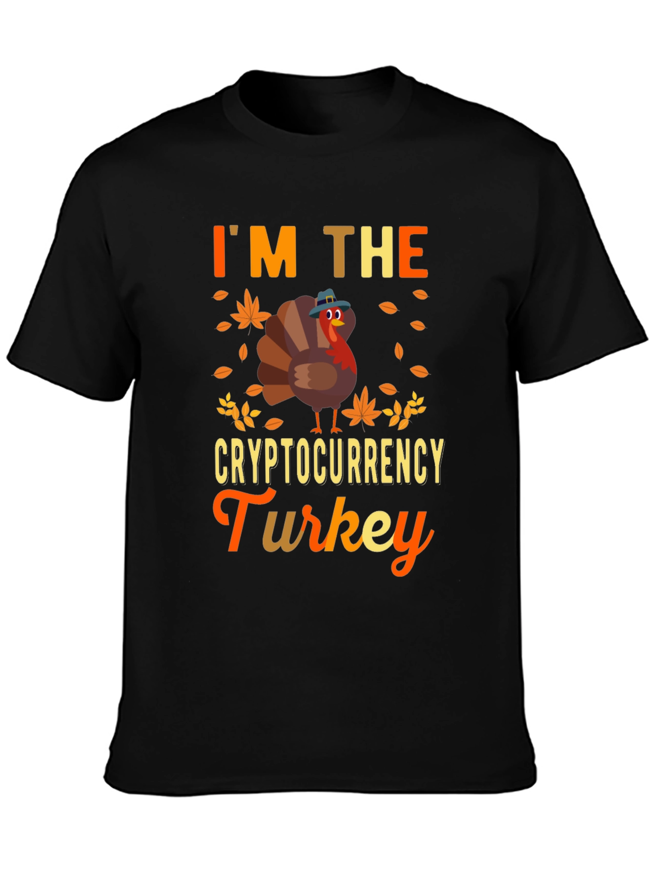 Black Cryptocurrency Turkey T-Shirt view 3