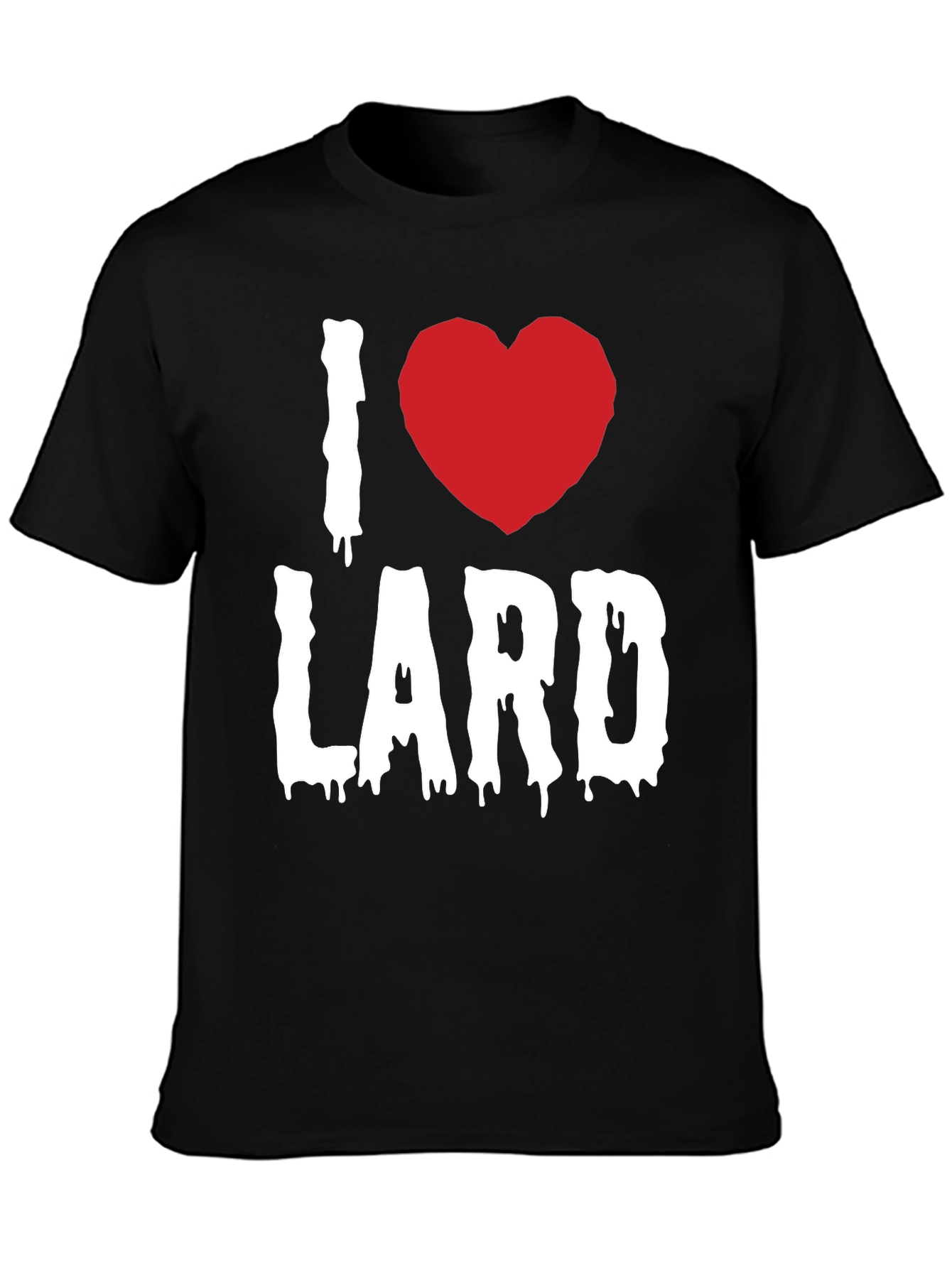 Black I Love Lard Graphic Tee - Black view 3